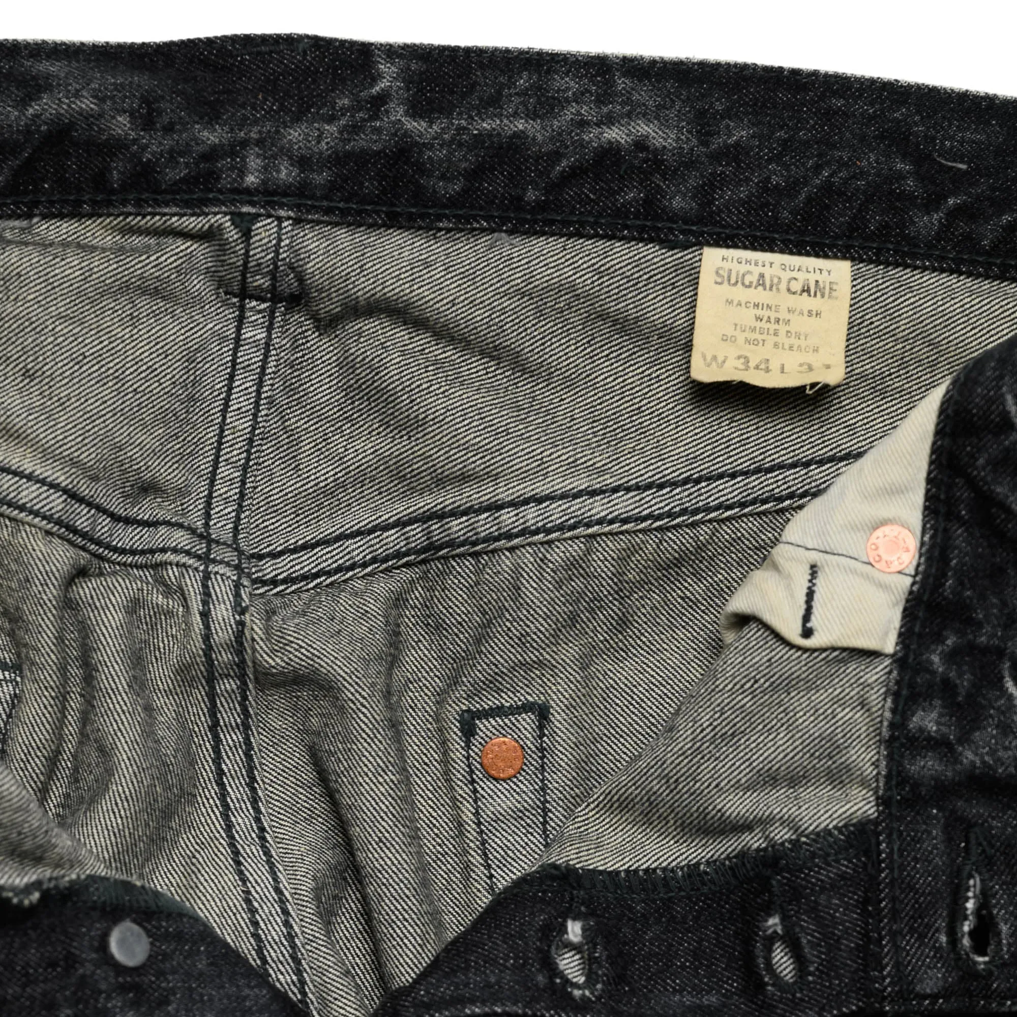 1947 14.25oz Black Selvedge Denim Straight (Hard Wash) SC42460H