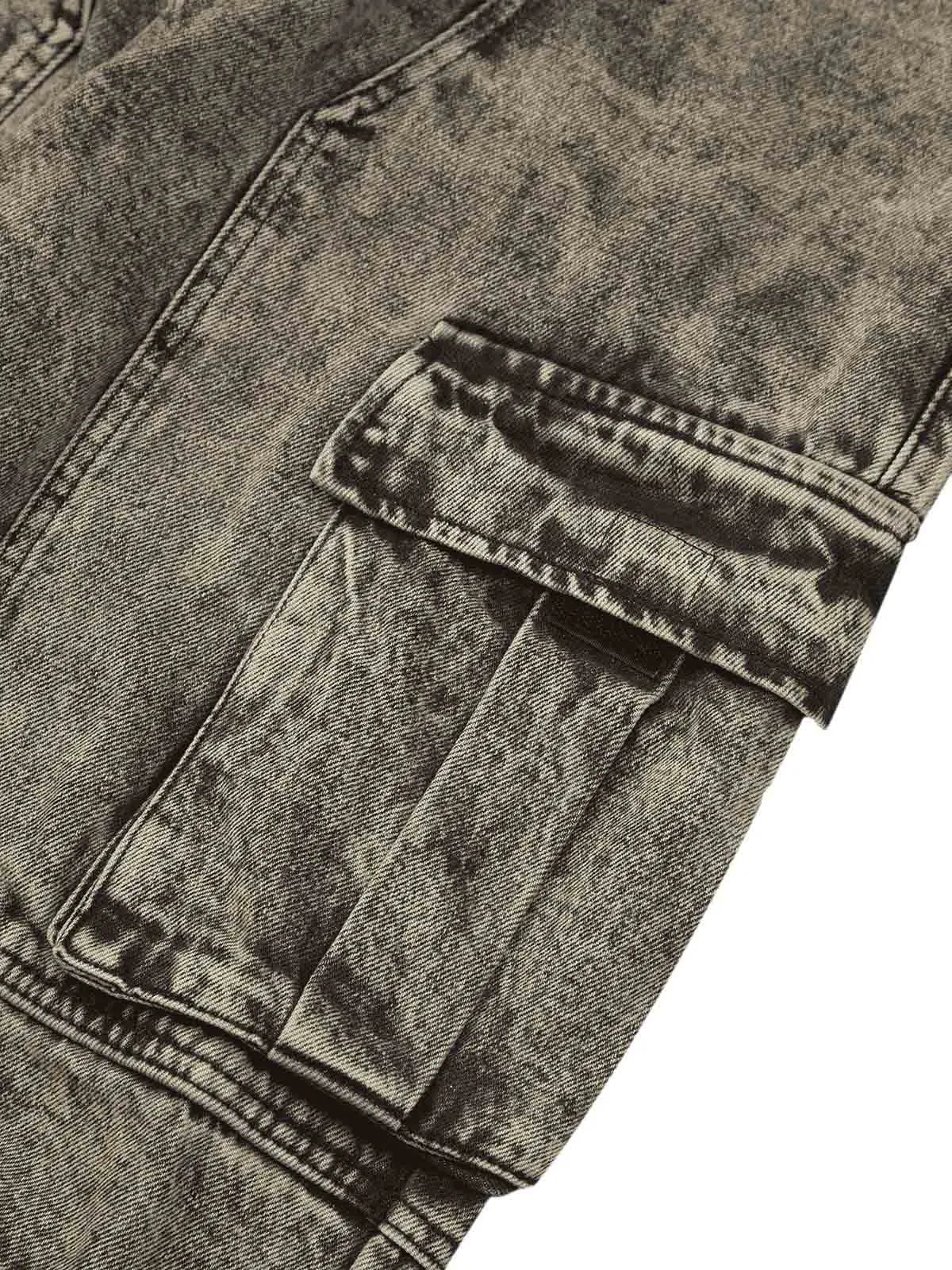 1984 American Street Style Washed Distressed Work Jeans
