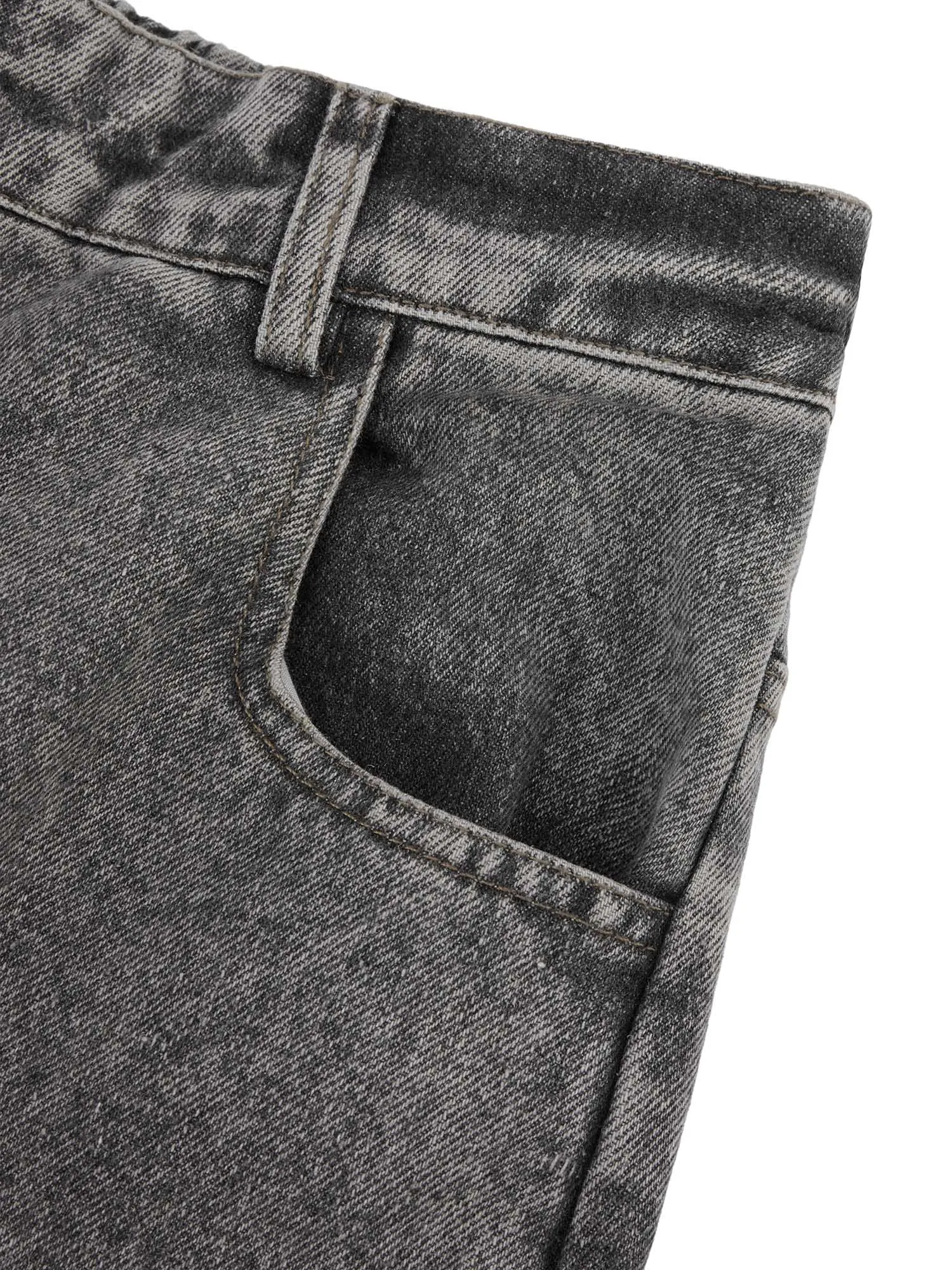 1984 Street Stitching Multi-Pocket Workwear Washed Jeans