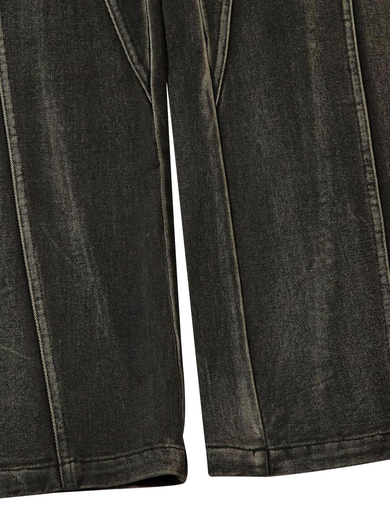 1984 Washed Split Design Hip-Hop Horn Jeans - 2138