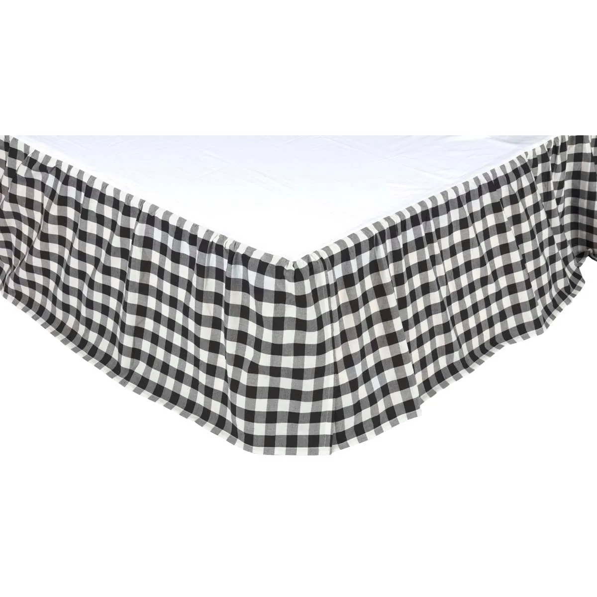 Annie Buffalo Black Check Twin Bed Skirt 39x76x16