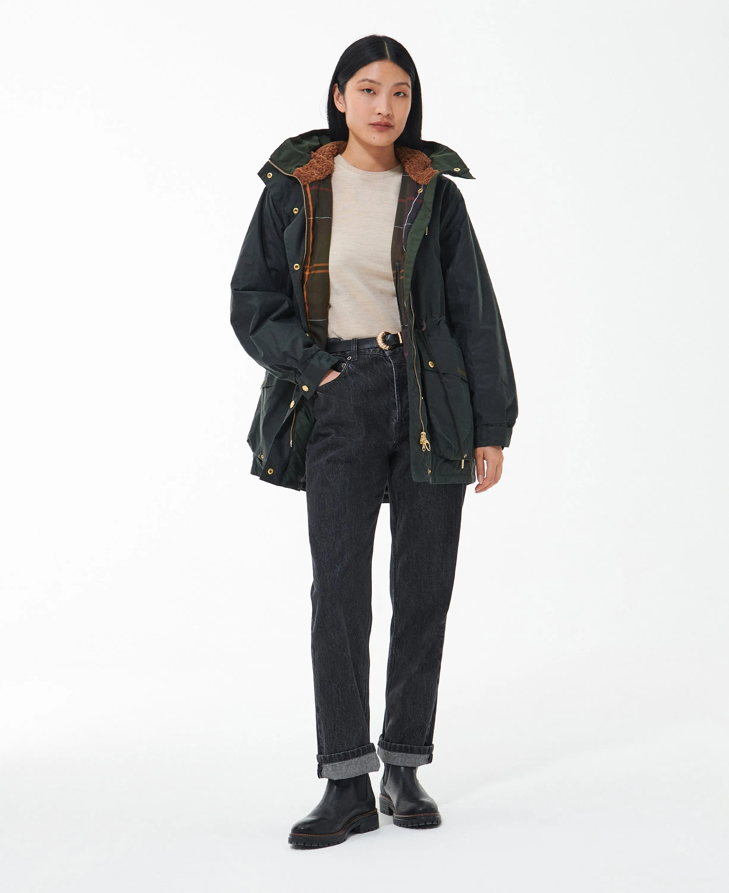 Barbour Grantley Wax Jacket Sage