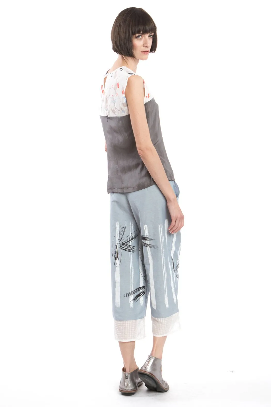 Culottes Blue Linen