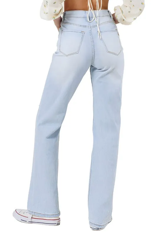 Distressed Wide Leg Jeans