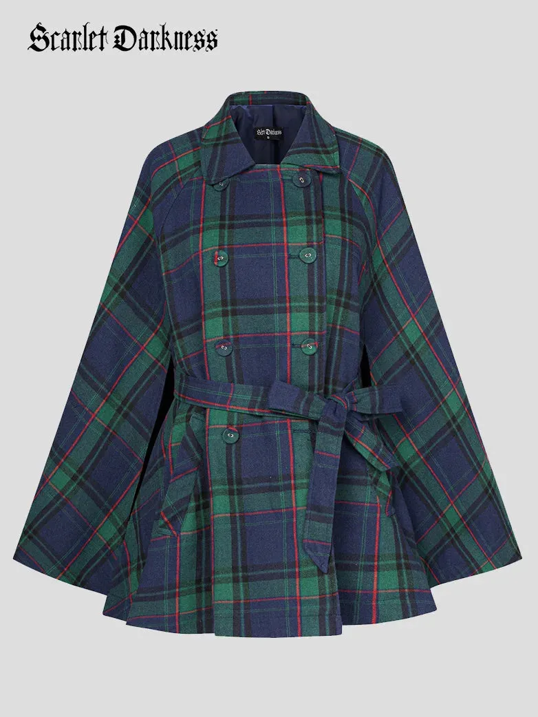 Double Breasted Overcoat Poncho Peacoat with Pocket