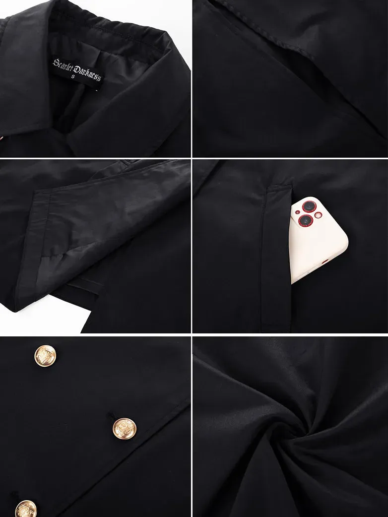 Double Breasted Overcoat Poncho Peacoat with Pocket