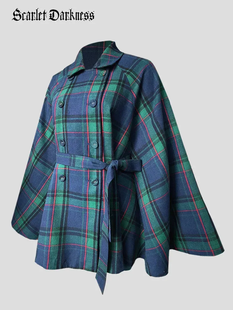 Double Breasted Overcoat Poncho Peacoat with Pocket