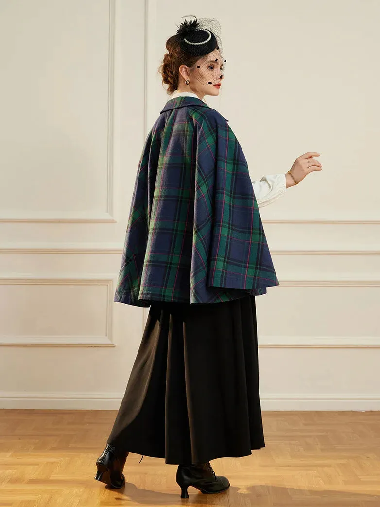 Double Breasted Overcoat Poncho Peacoat with Pocket