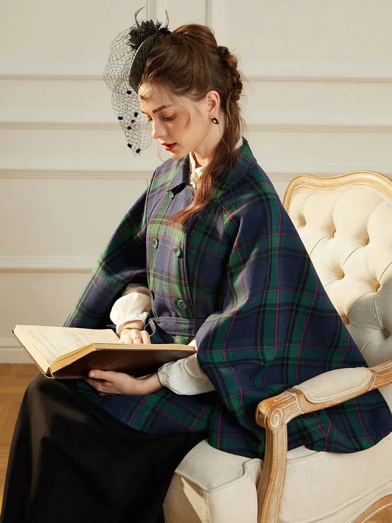Double Breasted Overcoat Poncho Peacoat with Pocket