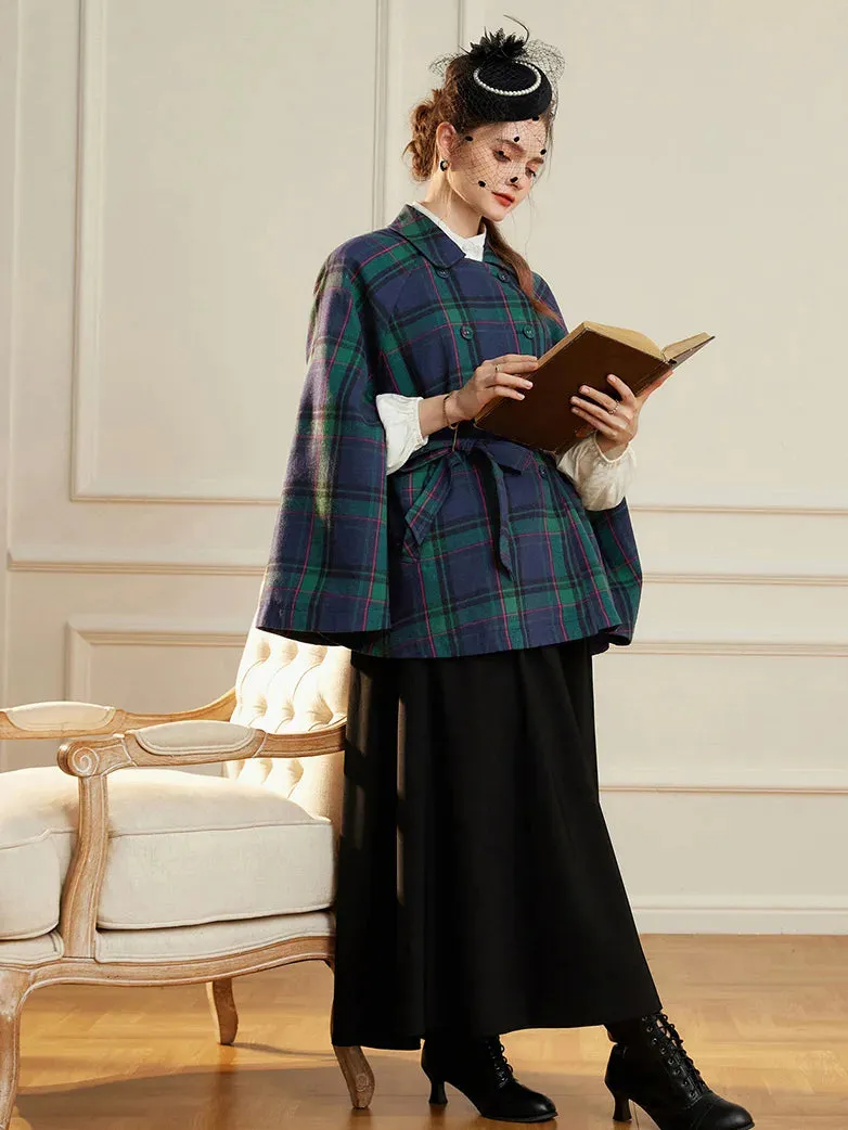 Double Breasted Overcoat Poncho Peacoat with Pocket