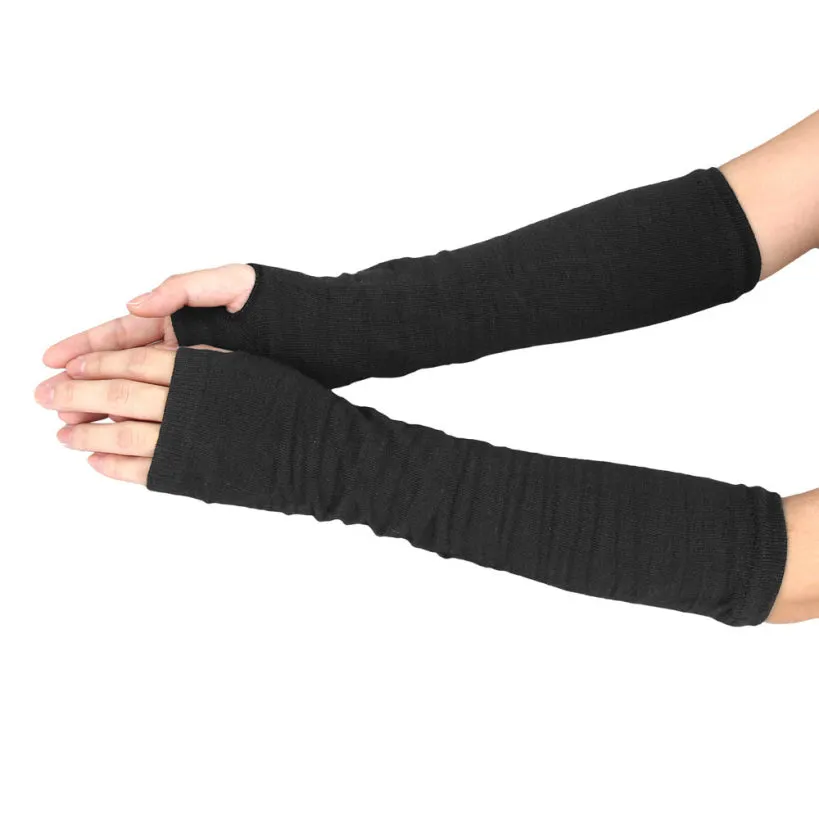 Elbow Length Fingerless Gloves