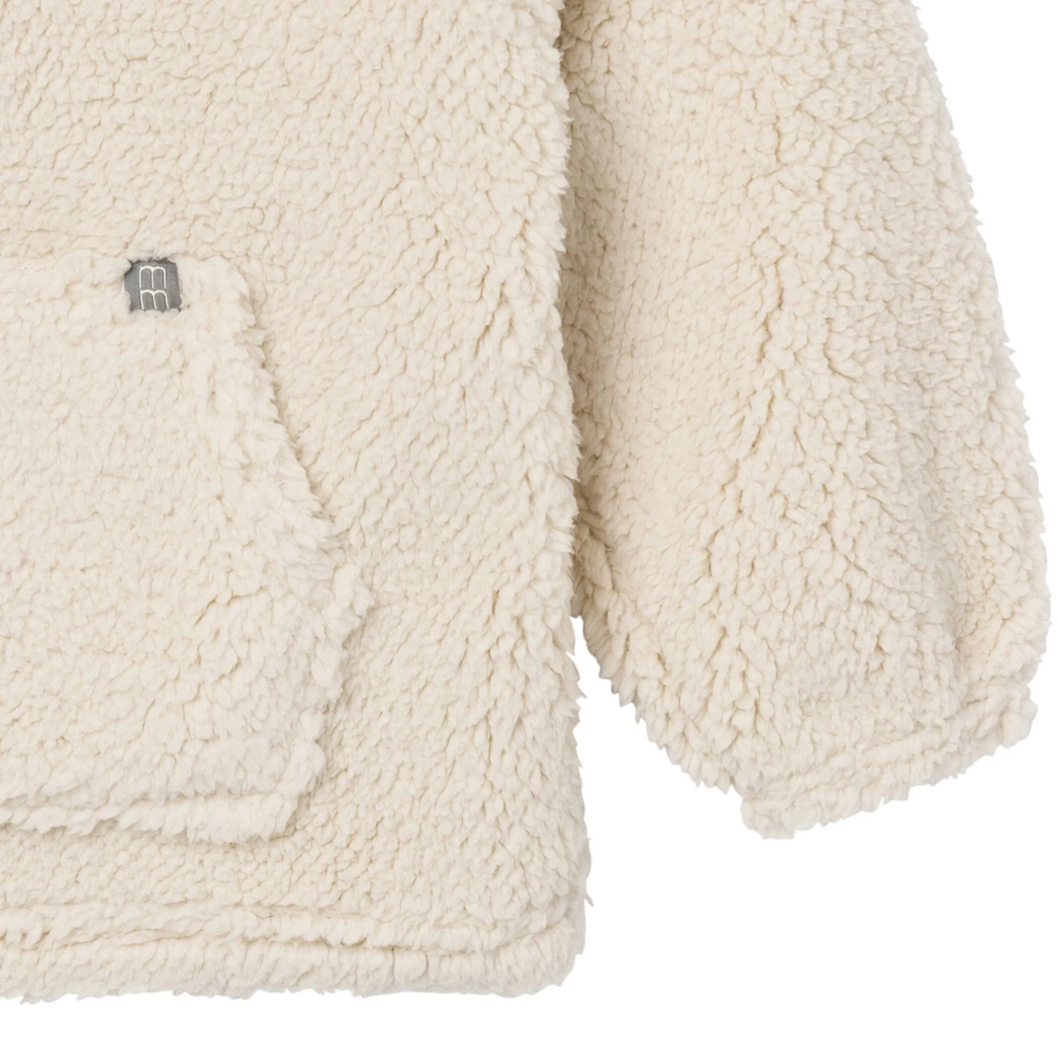 Embroidered Infant & Toddler Boys Light Beige Half-Zip Pullover
