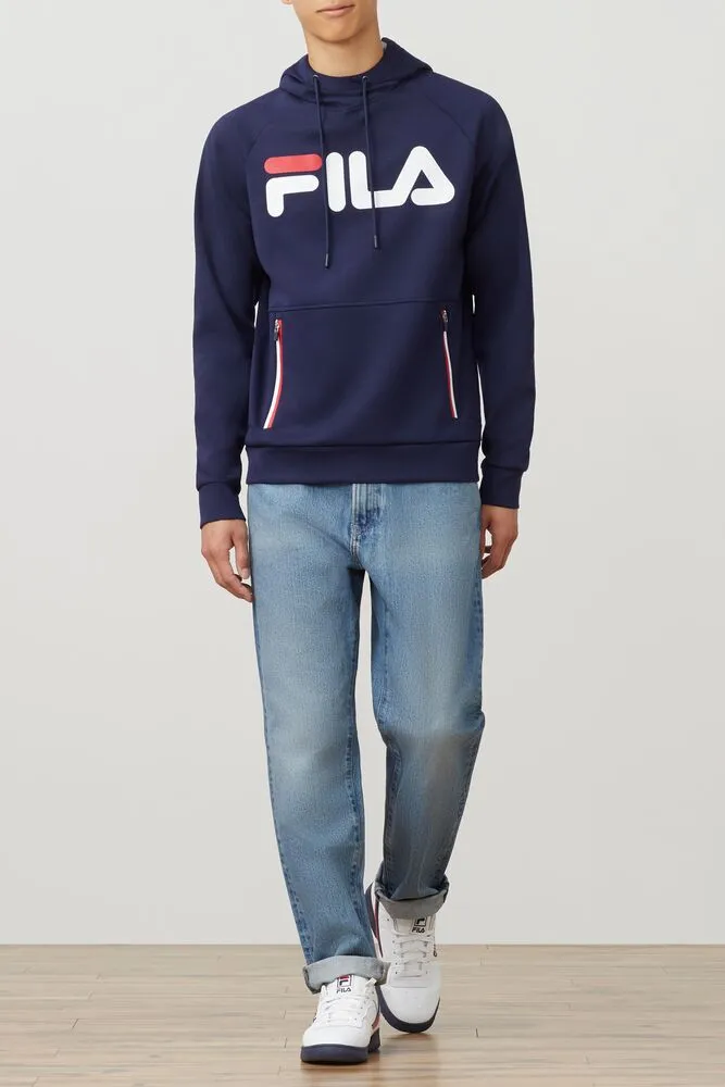 Fila Ezra Tech Hoodie (Men's) - Peacoat/White/Red (Available Size: S)