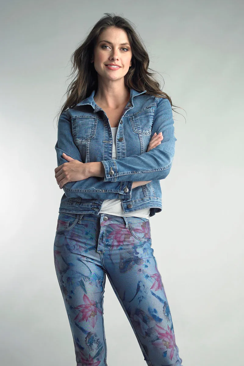 Floral and Denim Reversible Jacket