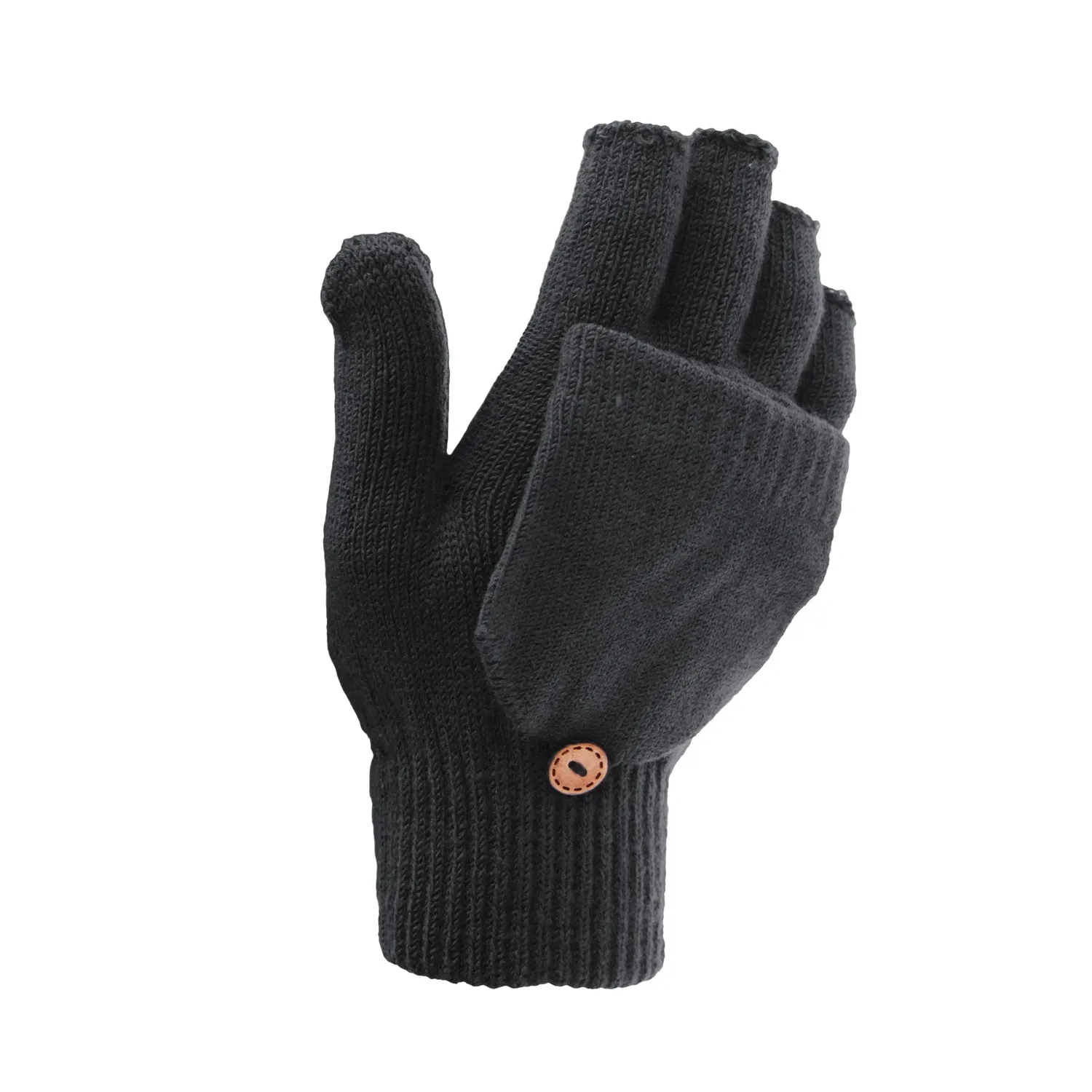 FLOSO Ladies/Womens Winter Capped Fingerless Magic Gloves