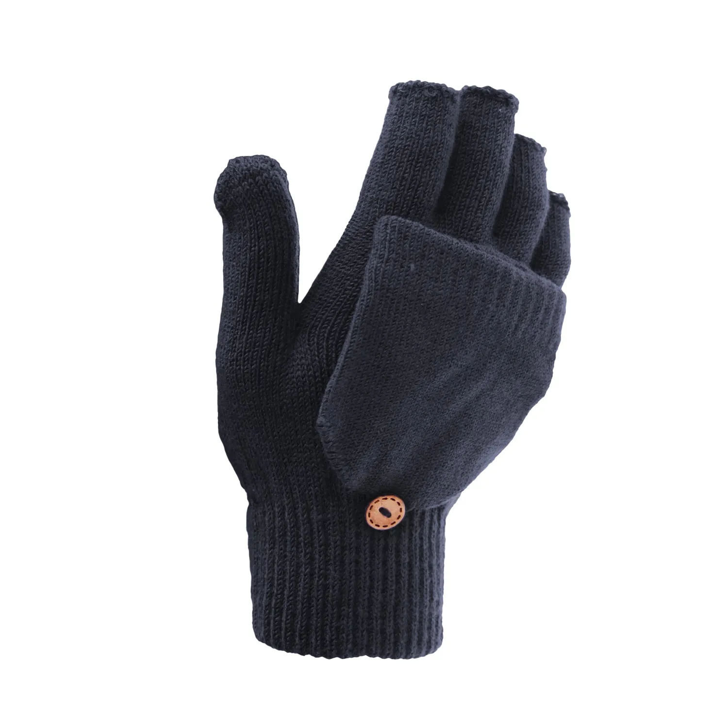 FLOSO Ladies/Womens Winter Capped Fingerless Magic Gloves