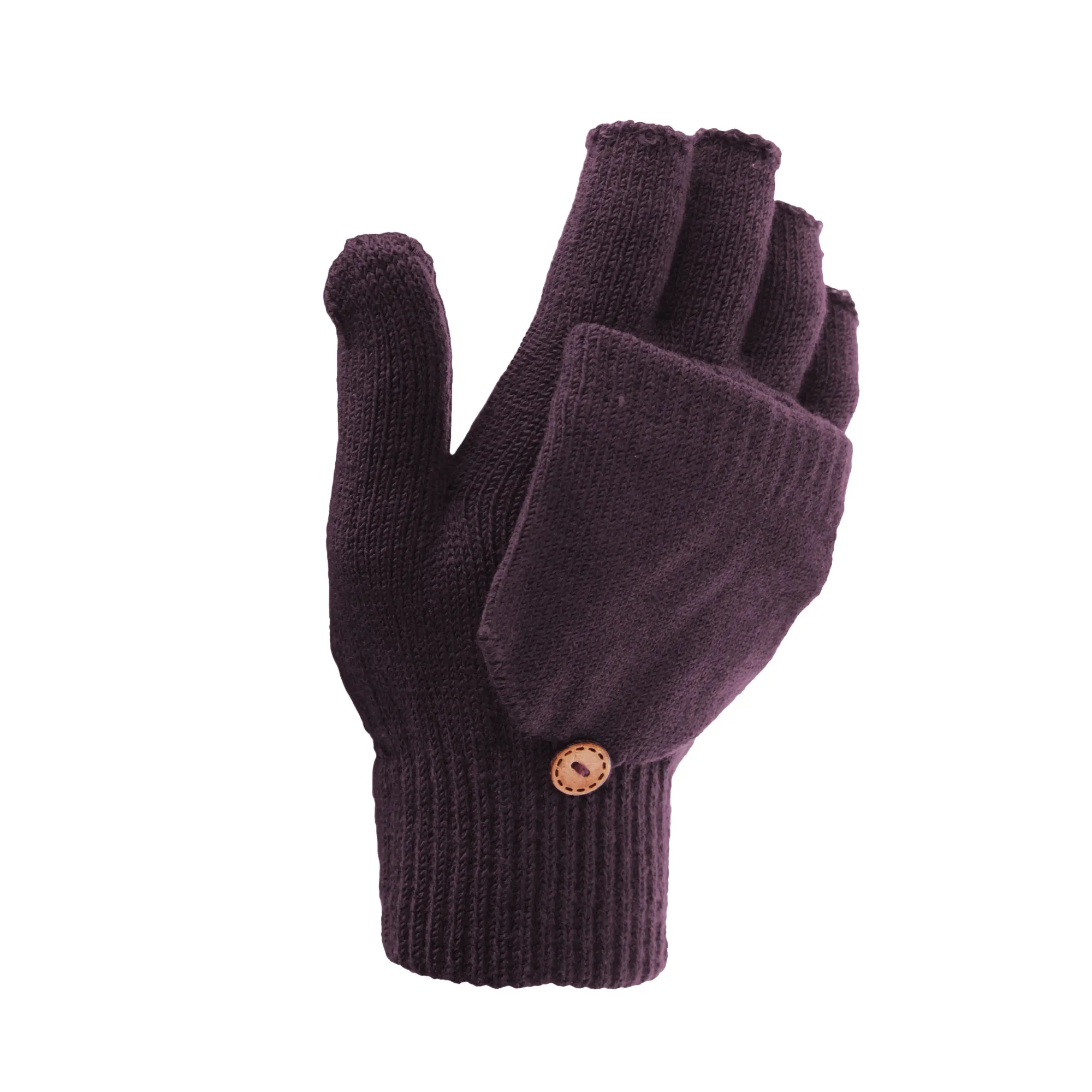 FLOSO Ladies/Womens Winter Capped Fingerless Magic Gloves