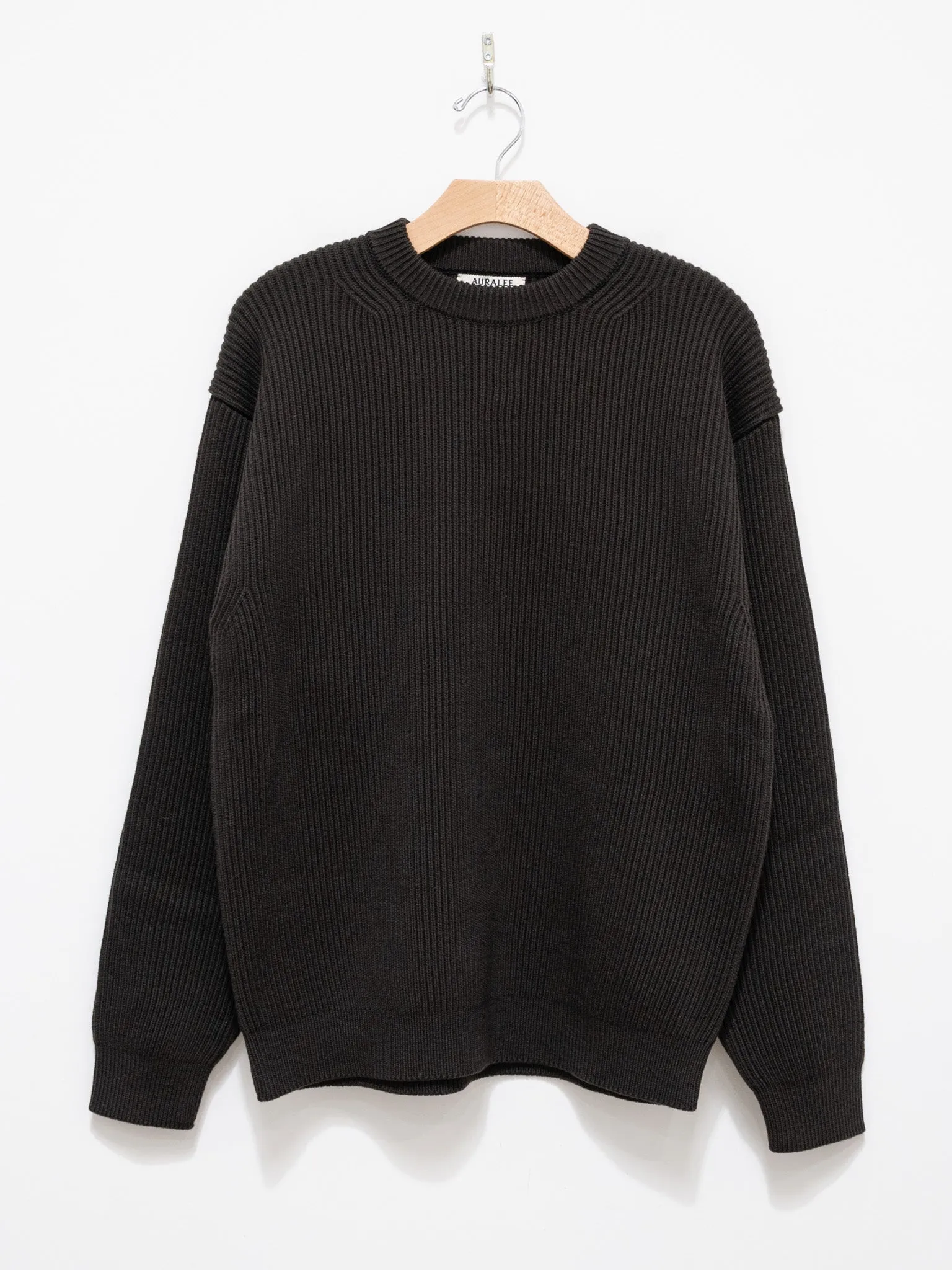 French Merino Rib Knit P/O - Dark Brown