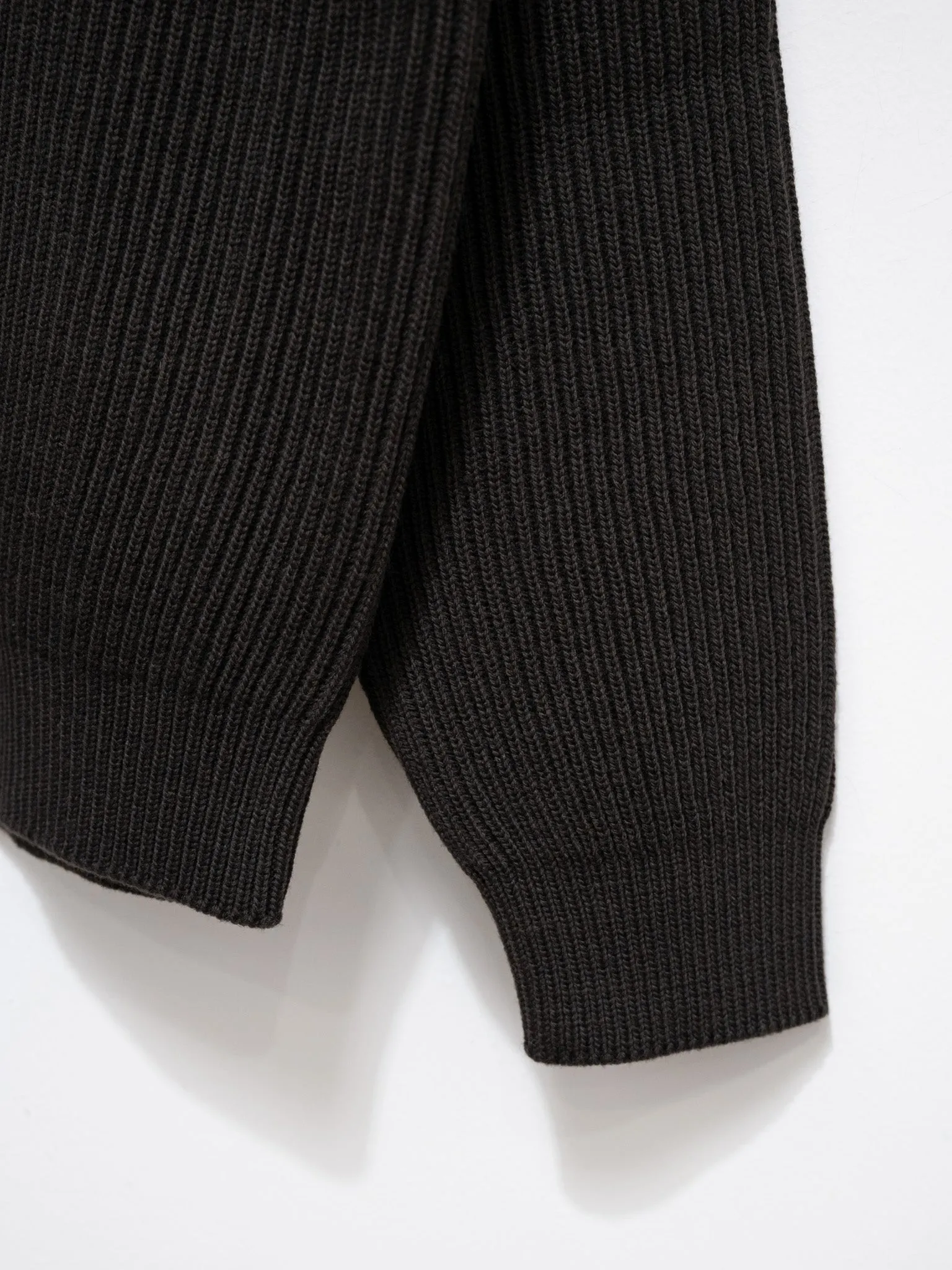 French Merino Rib Knit P/O - Dark Brown