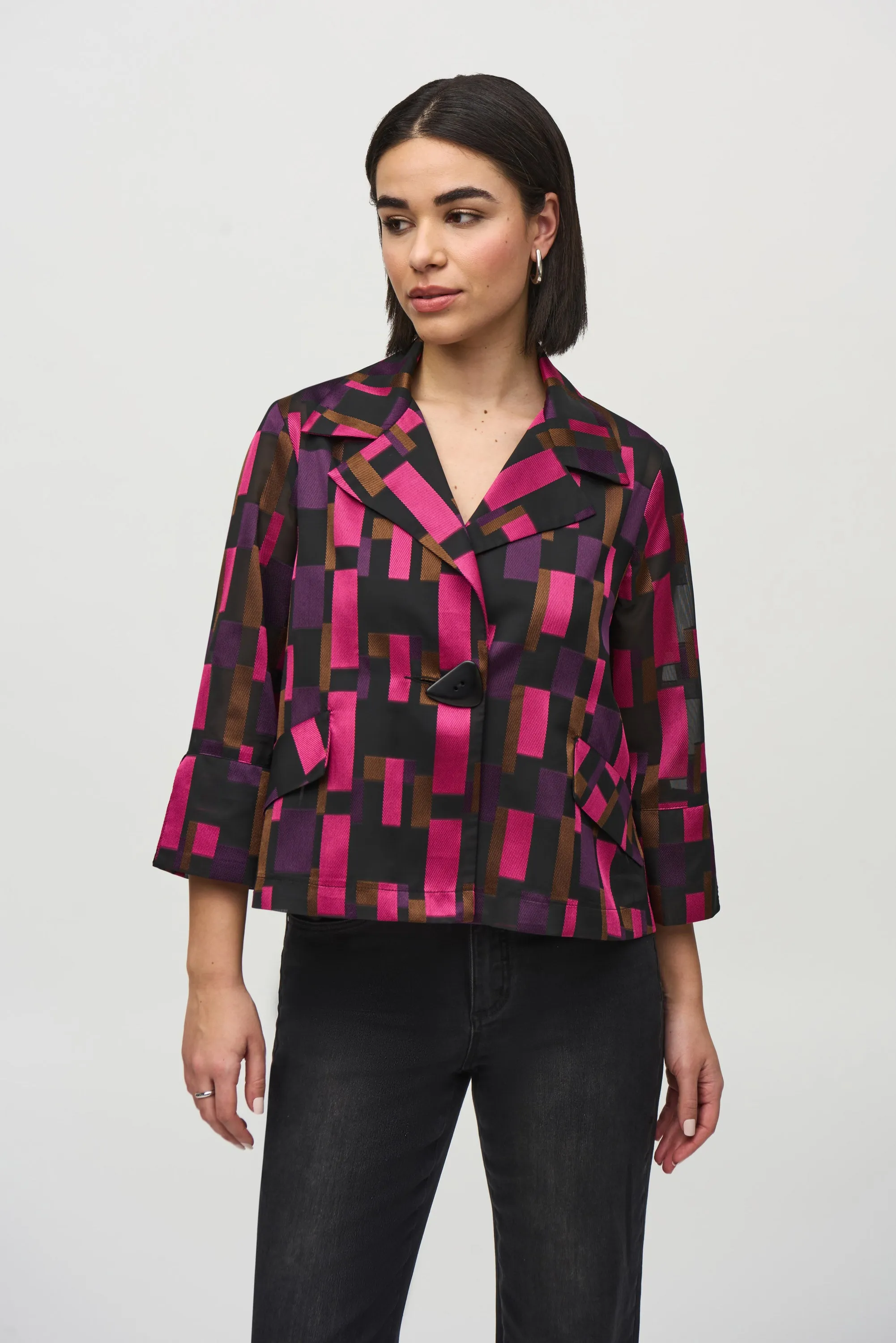 GEOMETRIC BURNOUT SWING JACKET