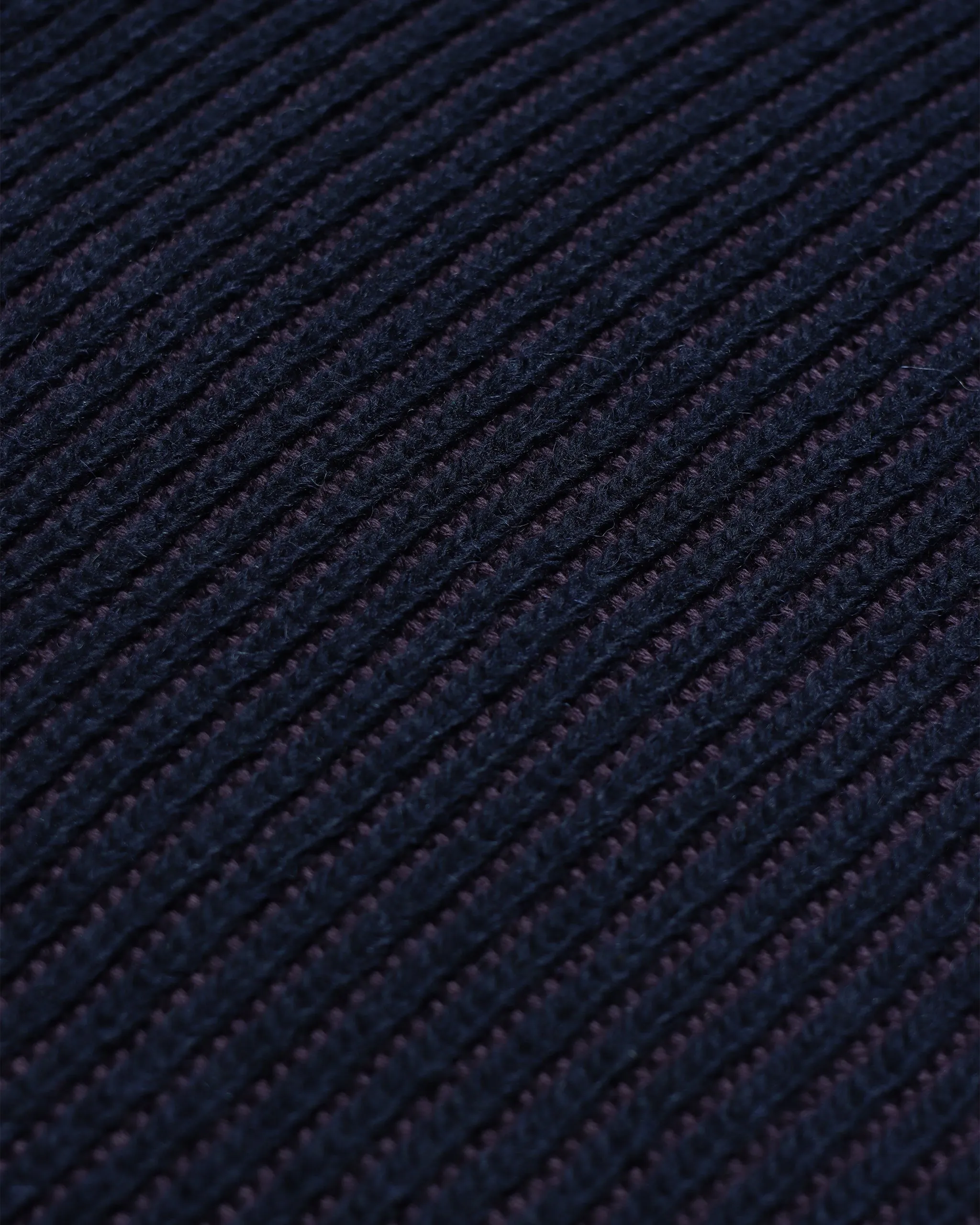 Hamish Contrast Ribbed Knit - Purple / Blue Recycled Cotton Blend