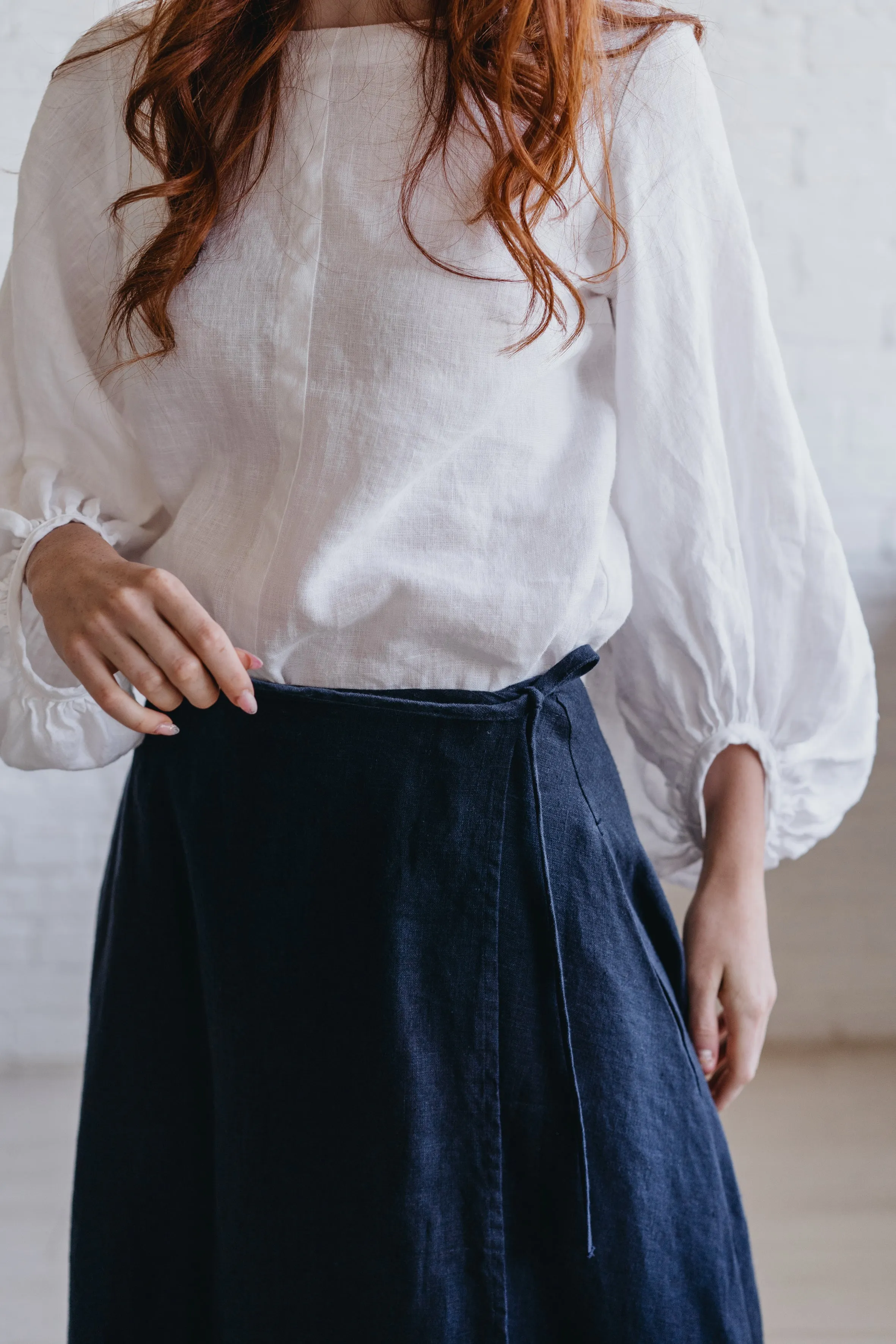 Heavyweight Linen Wrap Skirt