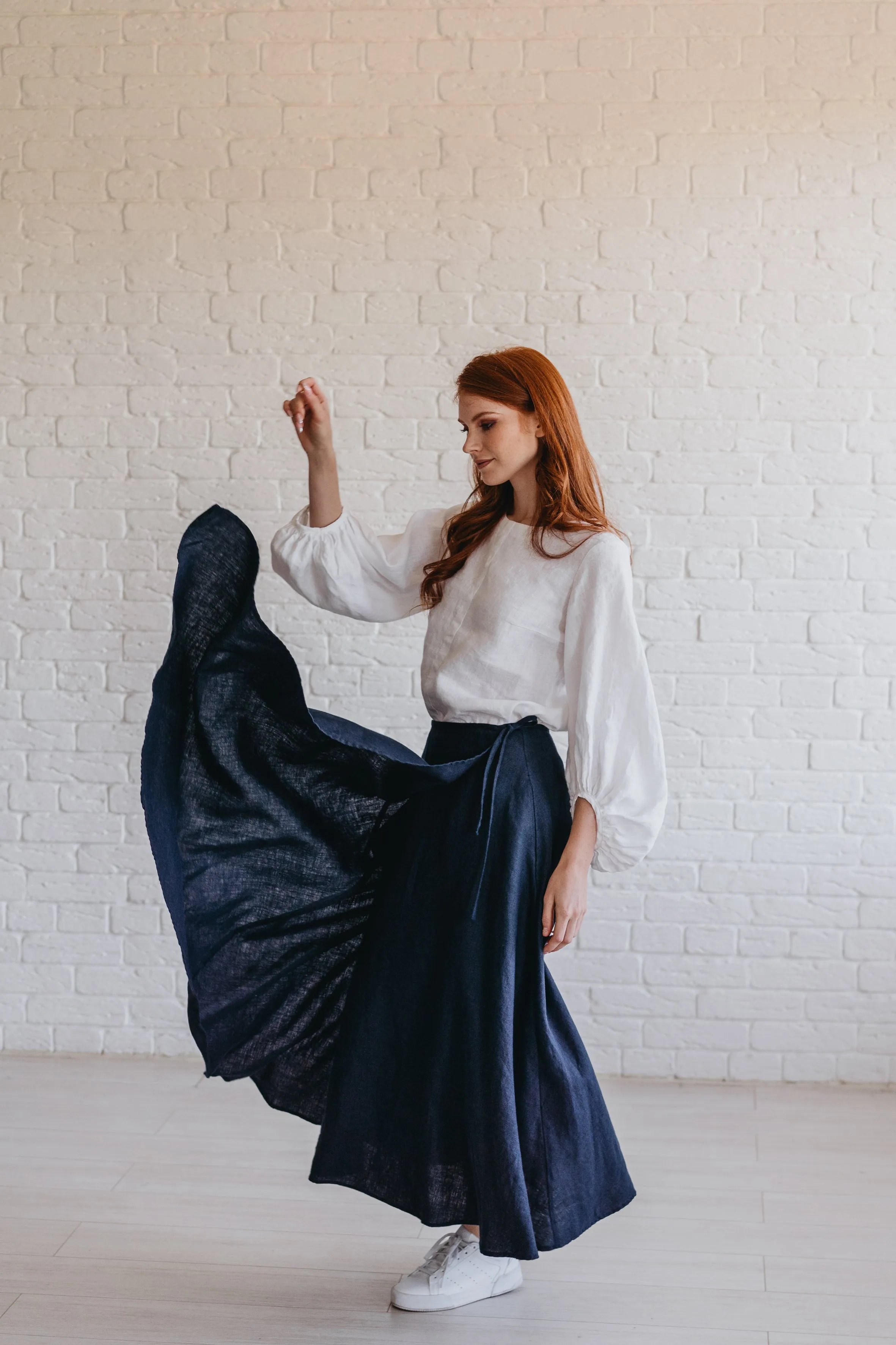 Heavyweight Linen Wrap Skirt