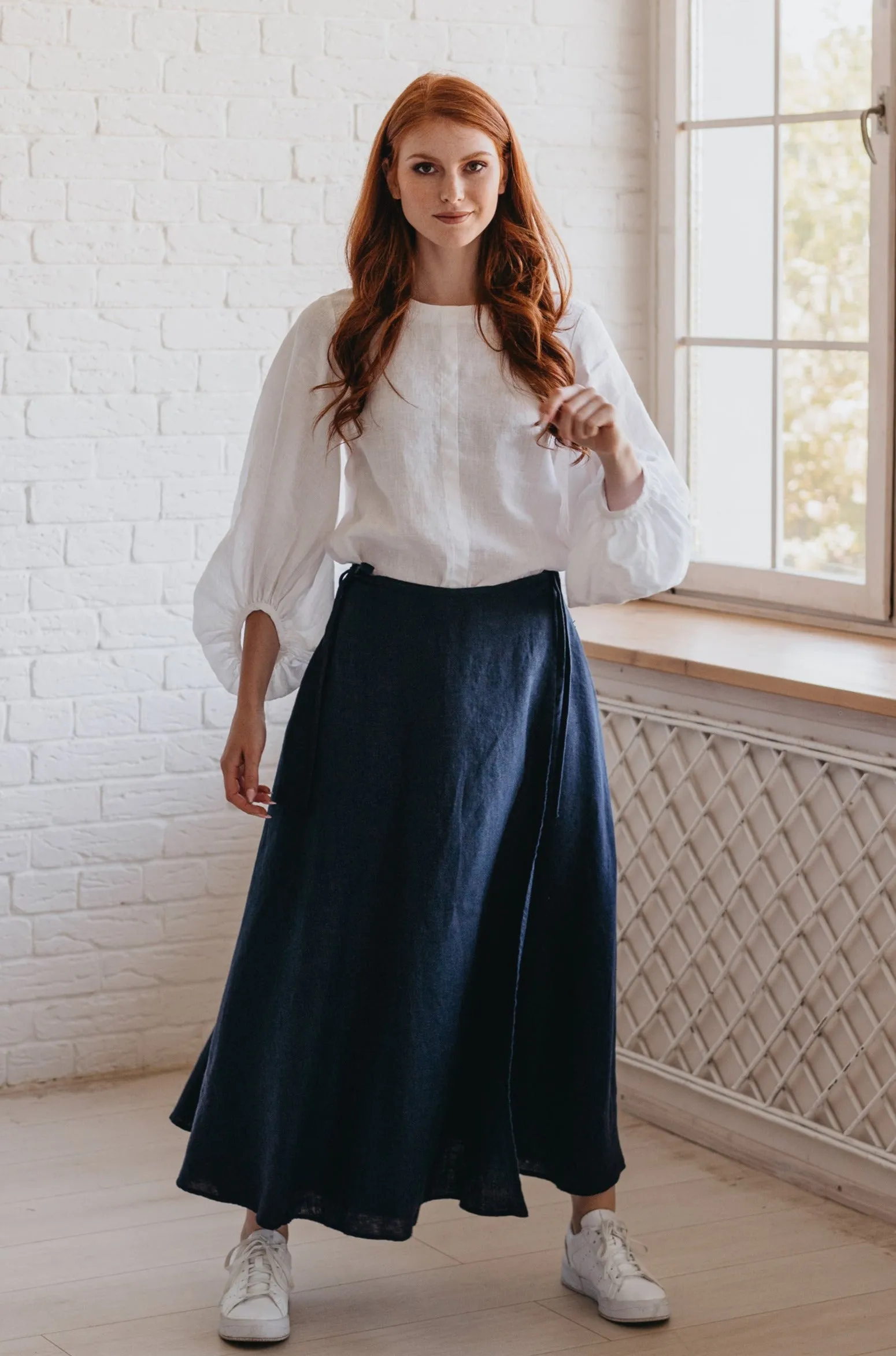 Heavyweight Linen Wrap Skirt