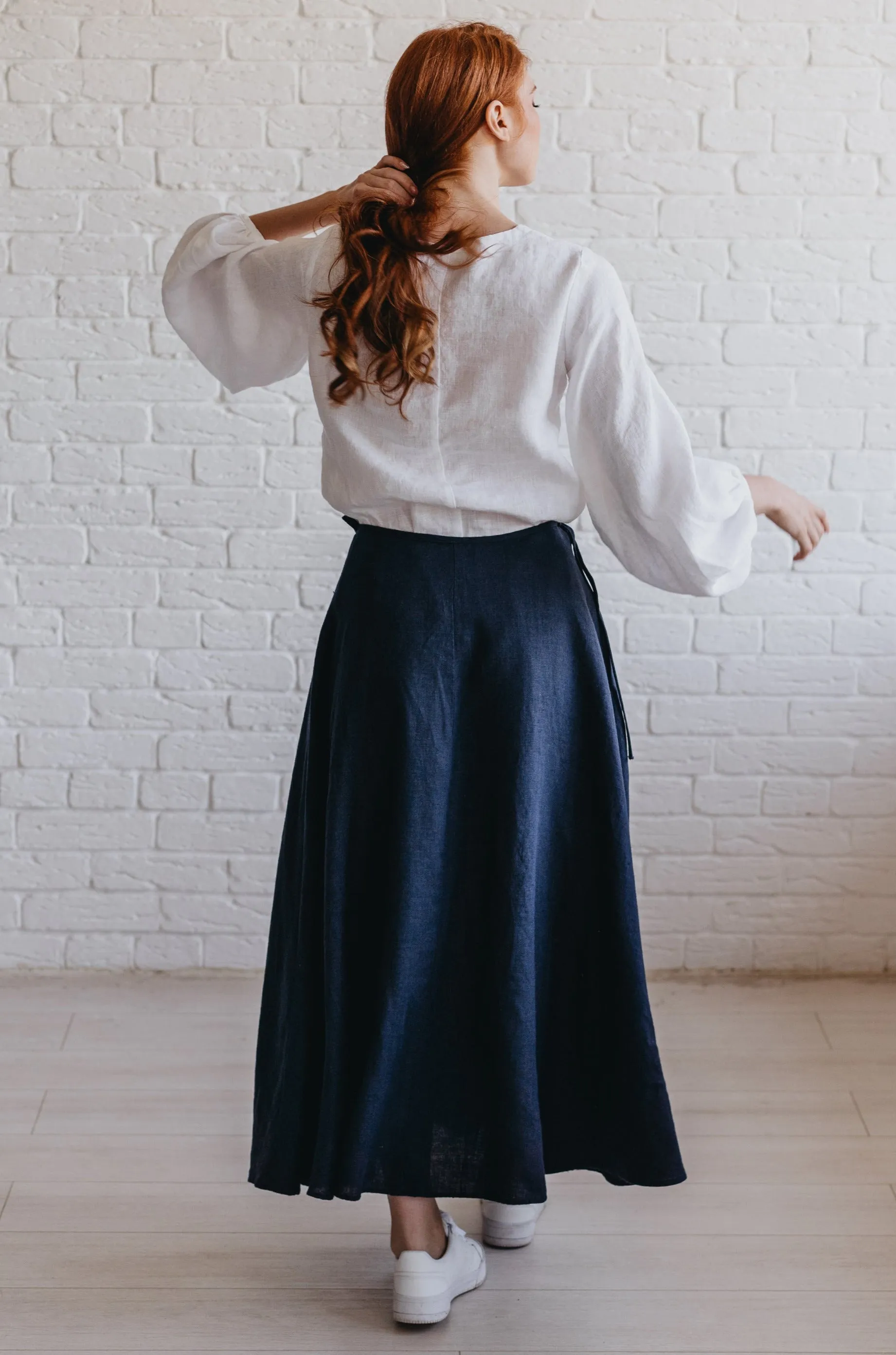 Heavyweight Linen Wrap Skirt