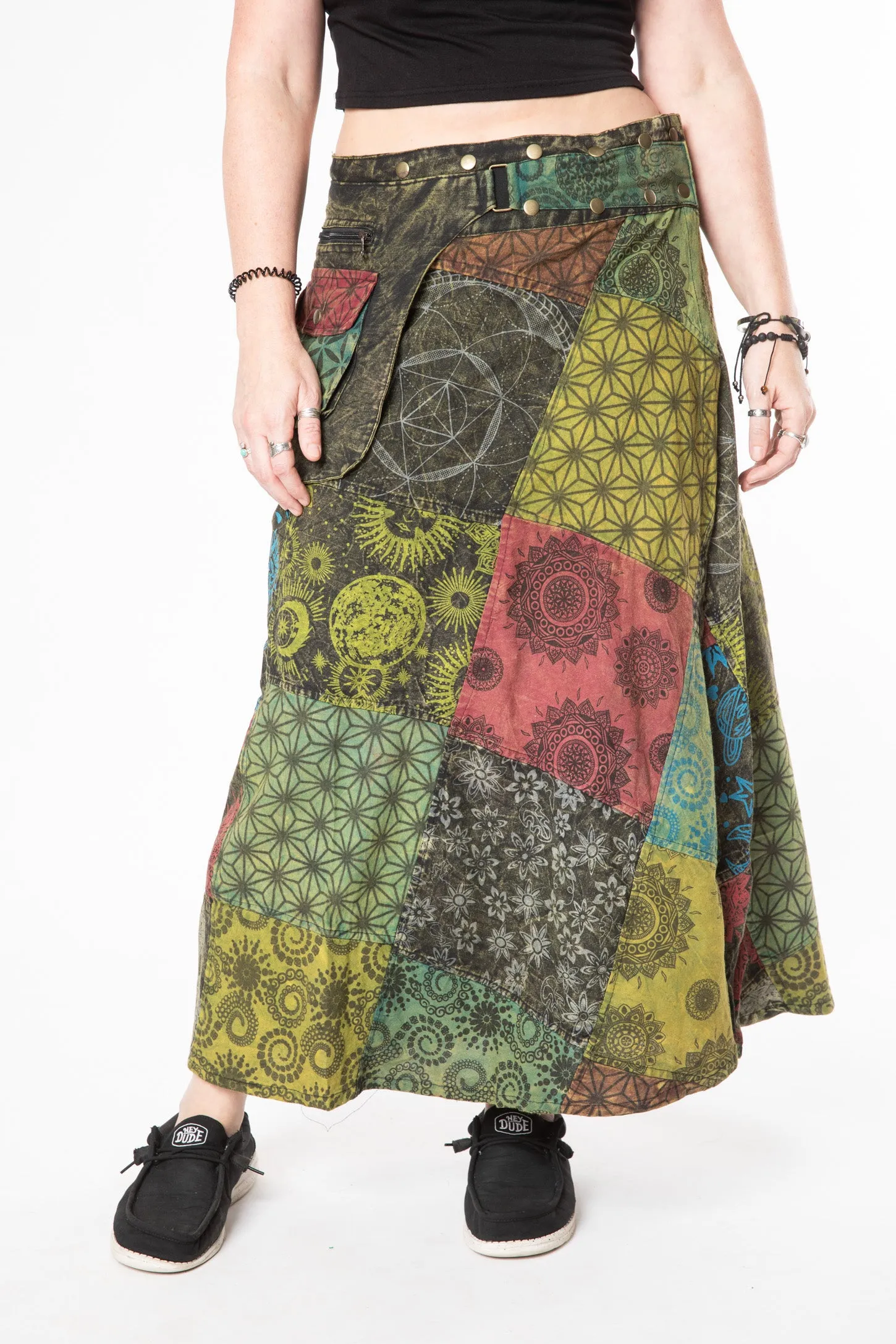 Kapasa Festival Patchwork Maxi Skirt