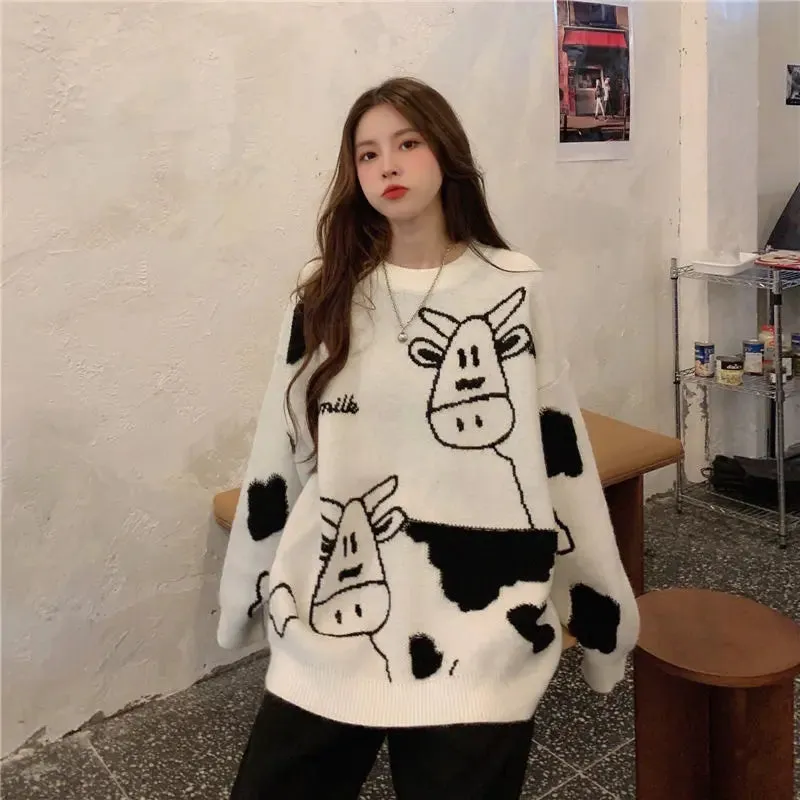 Korean style sweater Korean Style Loose Sweater, Lazy Wind, Outer Pullover