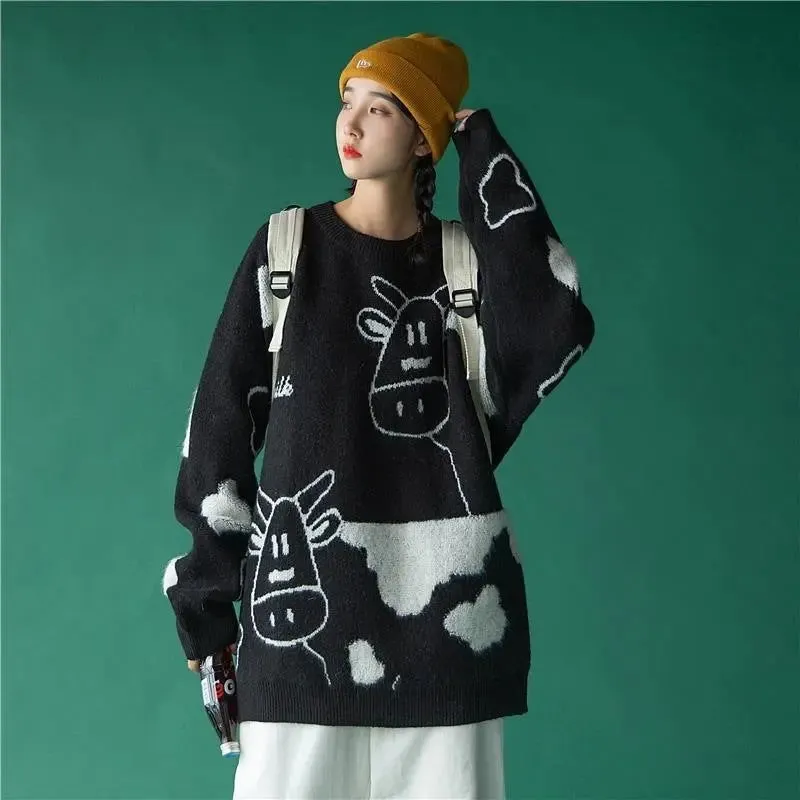 Korean style sweater Korean Style Loose Sweater, Lazy Wind, Outer Pullover