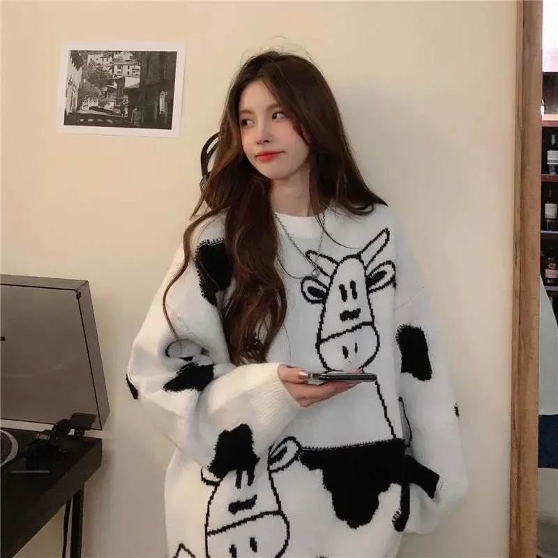 Korean style sweater Korean Style Loose Sweater, Lazy Wind, Outer Pullover