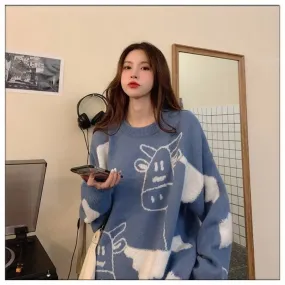Korean style sweater Korean Style Loose Sweater, Lazy Wind, Outer Pullover