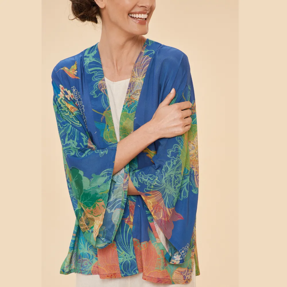 Ladies Kimono Jacket Hummingbird Denim By Powder Design SS24