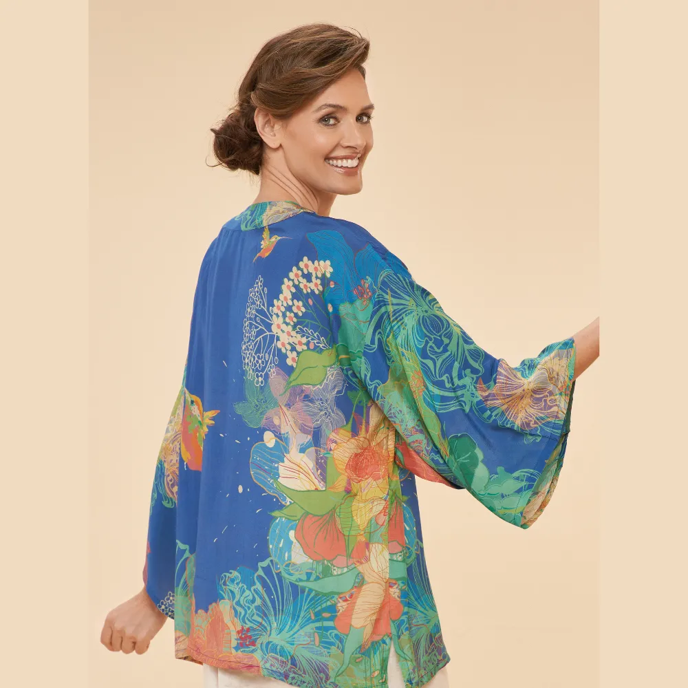 Ladies Kimono Jacket Hummingbird Denim By Powder Design SS24