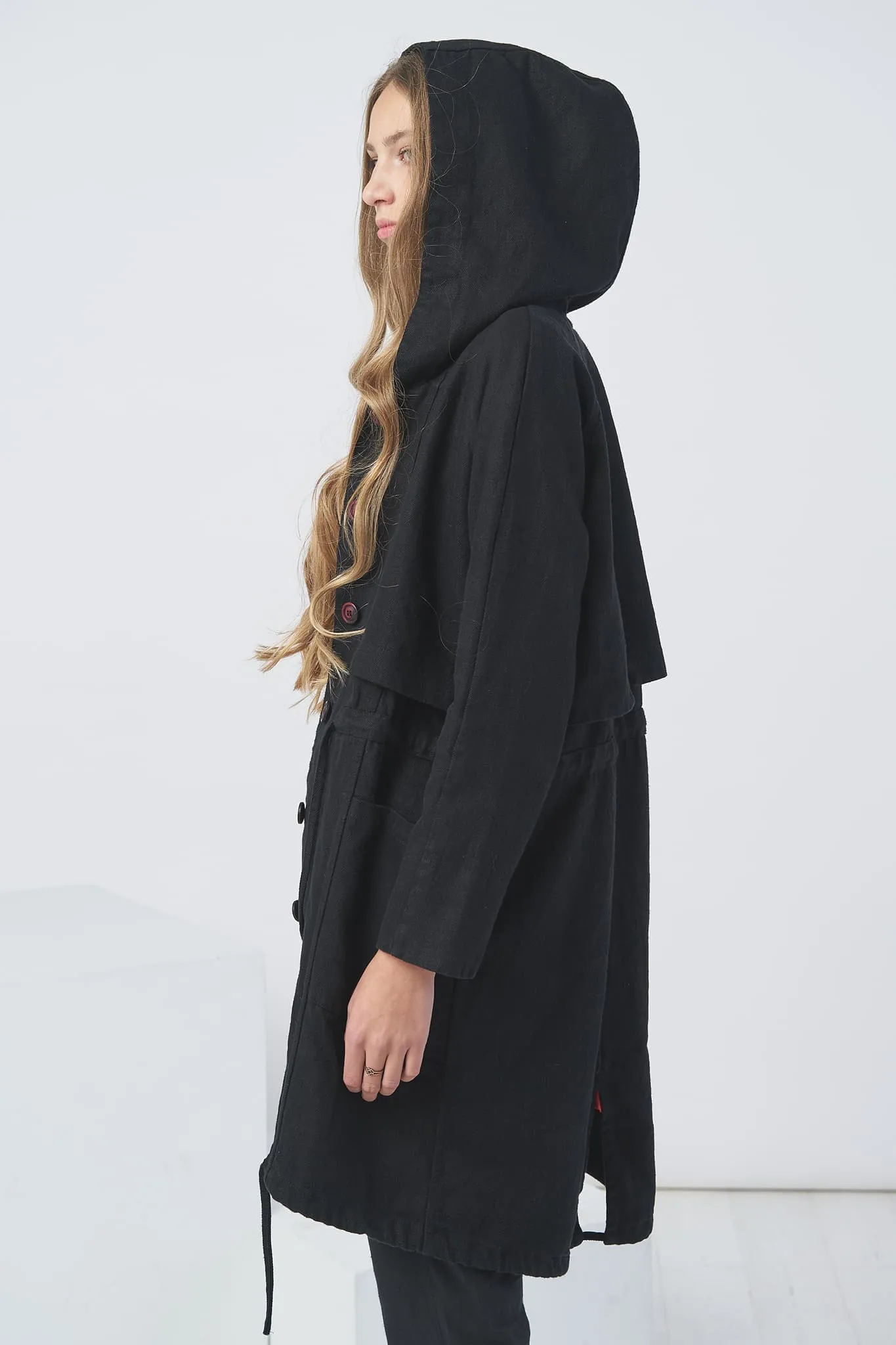 Long linen blazer Eva