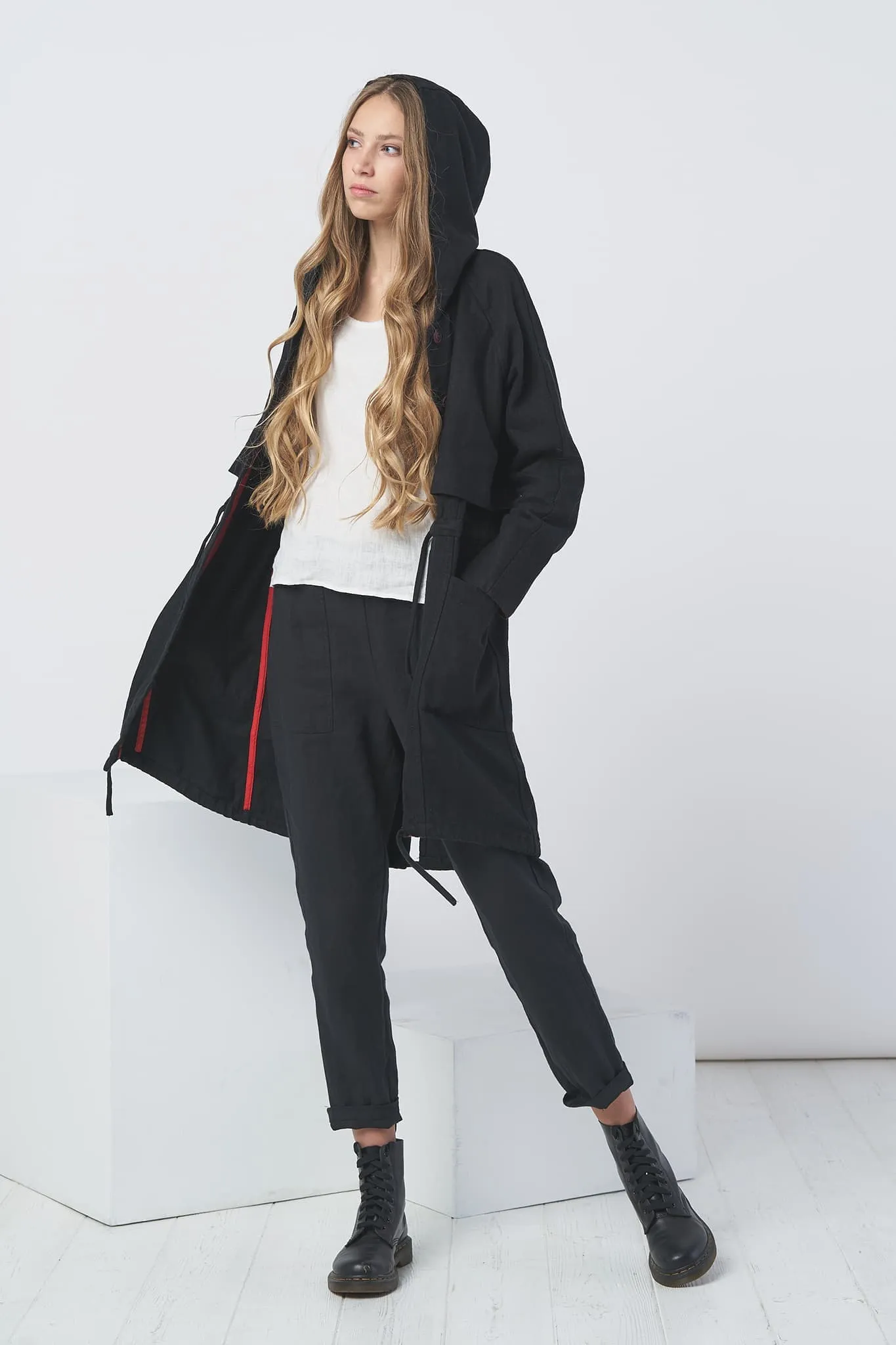 Long linen blazer Eva