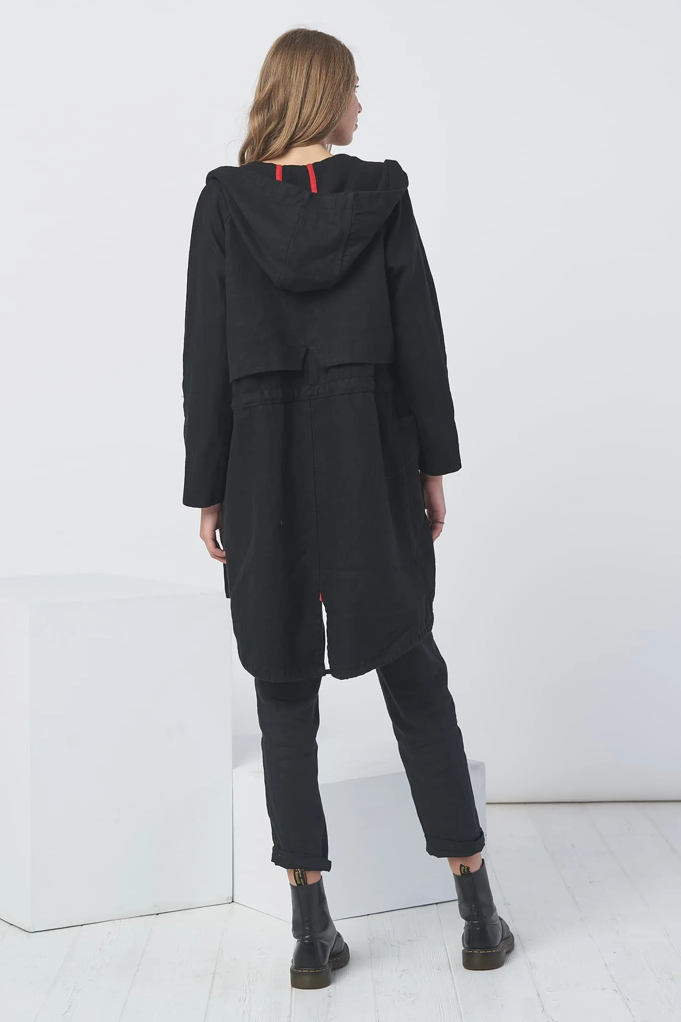 Long linen blazer Eva