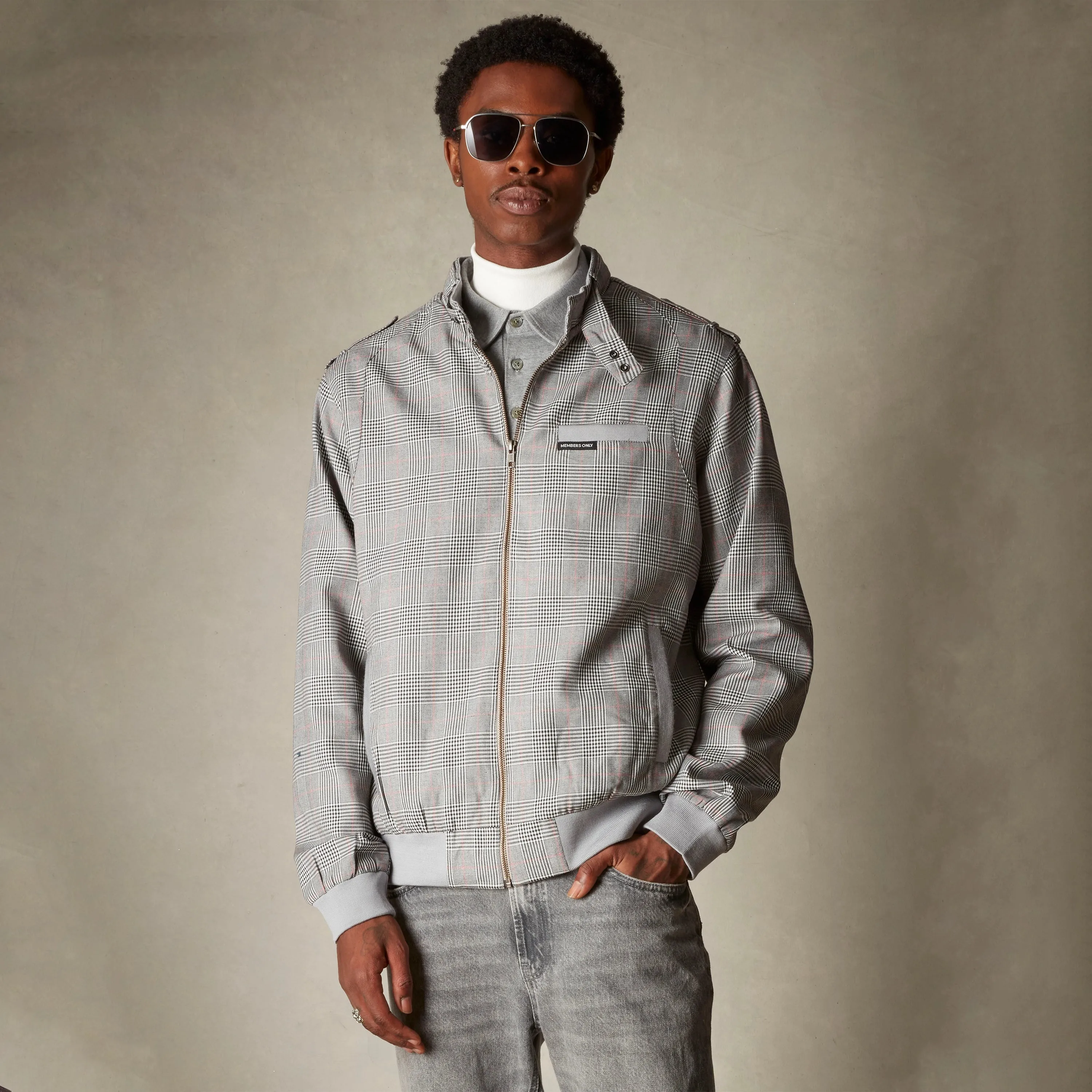 Men's Anderson Glen Plaid Iconic Racer Jacket