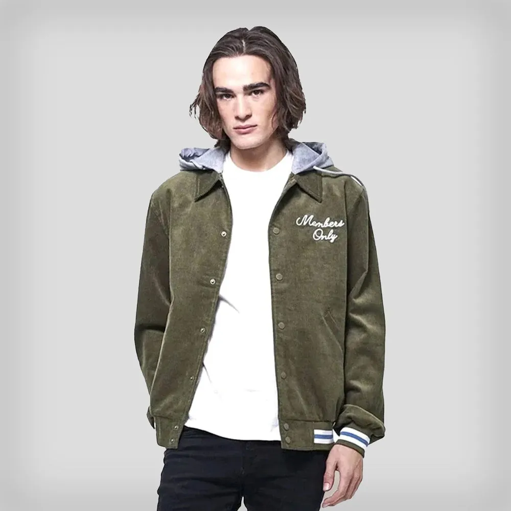 Men's Corduroy Varsity Jacket with Hood - FINAL SALE