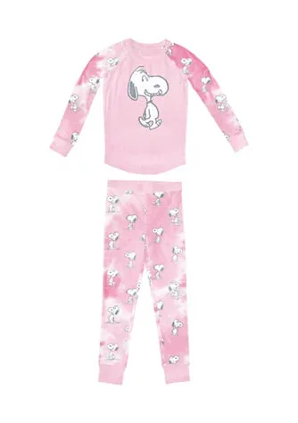 Munki Munki Peanuts Snoopy Pink Tye Dye