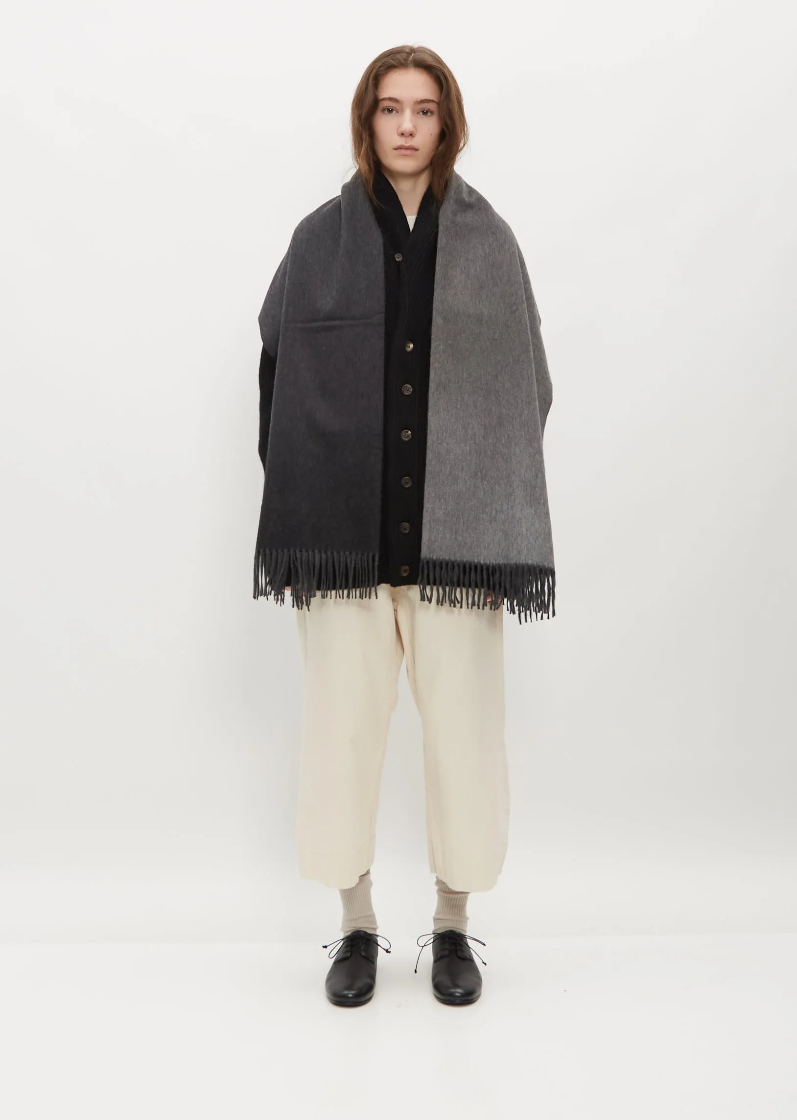 Nuance Ombre Cashmere Scarf — Monochrome