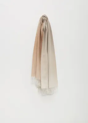 Nuance Ombre Cashmere Scarf — White Sands