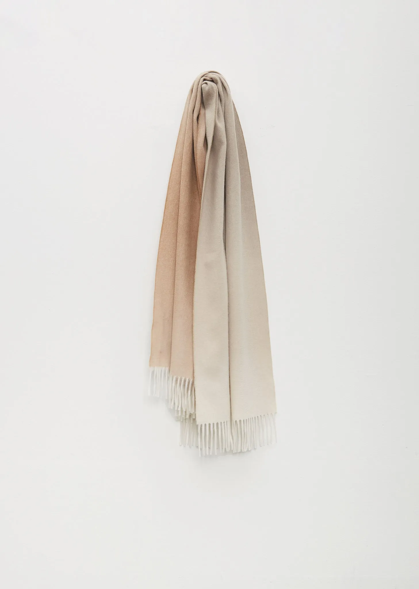Nuance Ombre Cashmere Scarf — White Sands