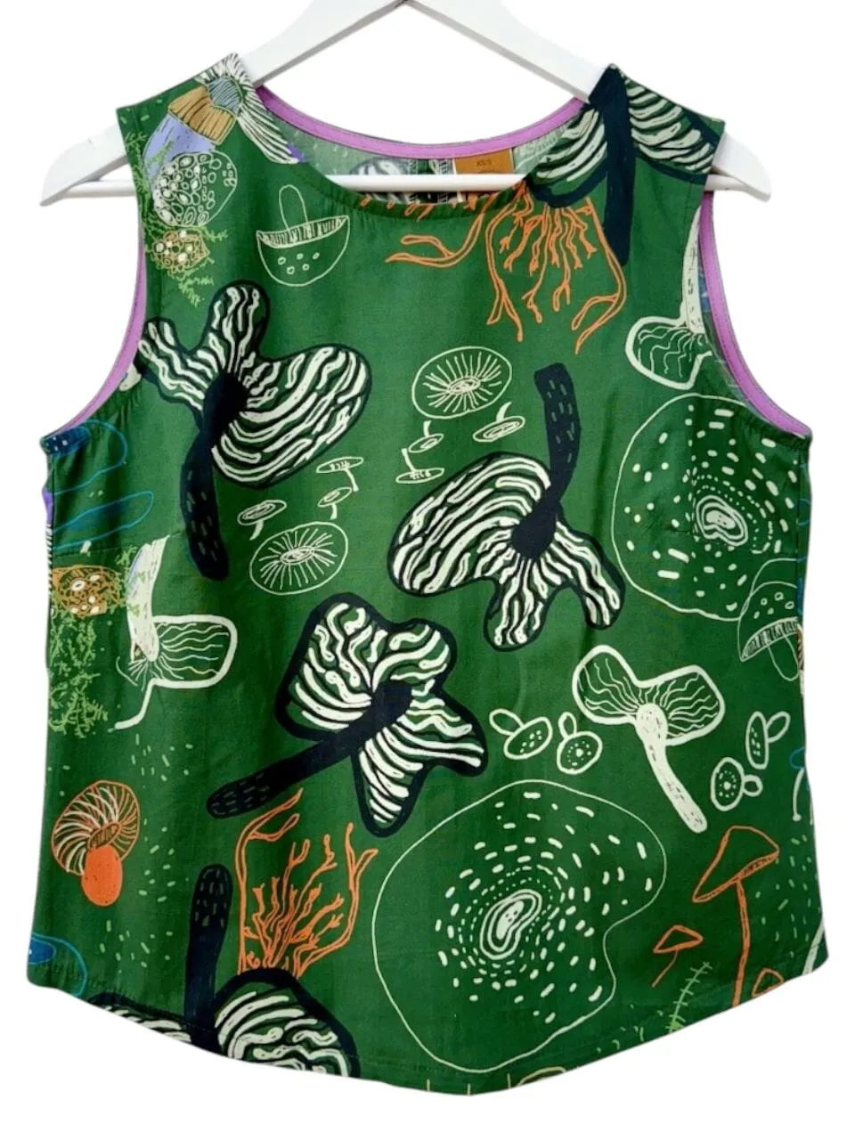 Organic Cotton Poplin Tank - Tassie Fungi