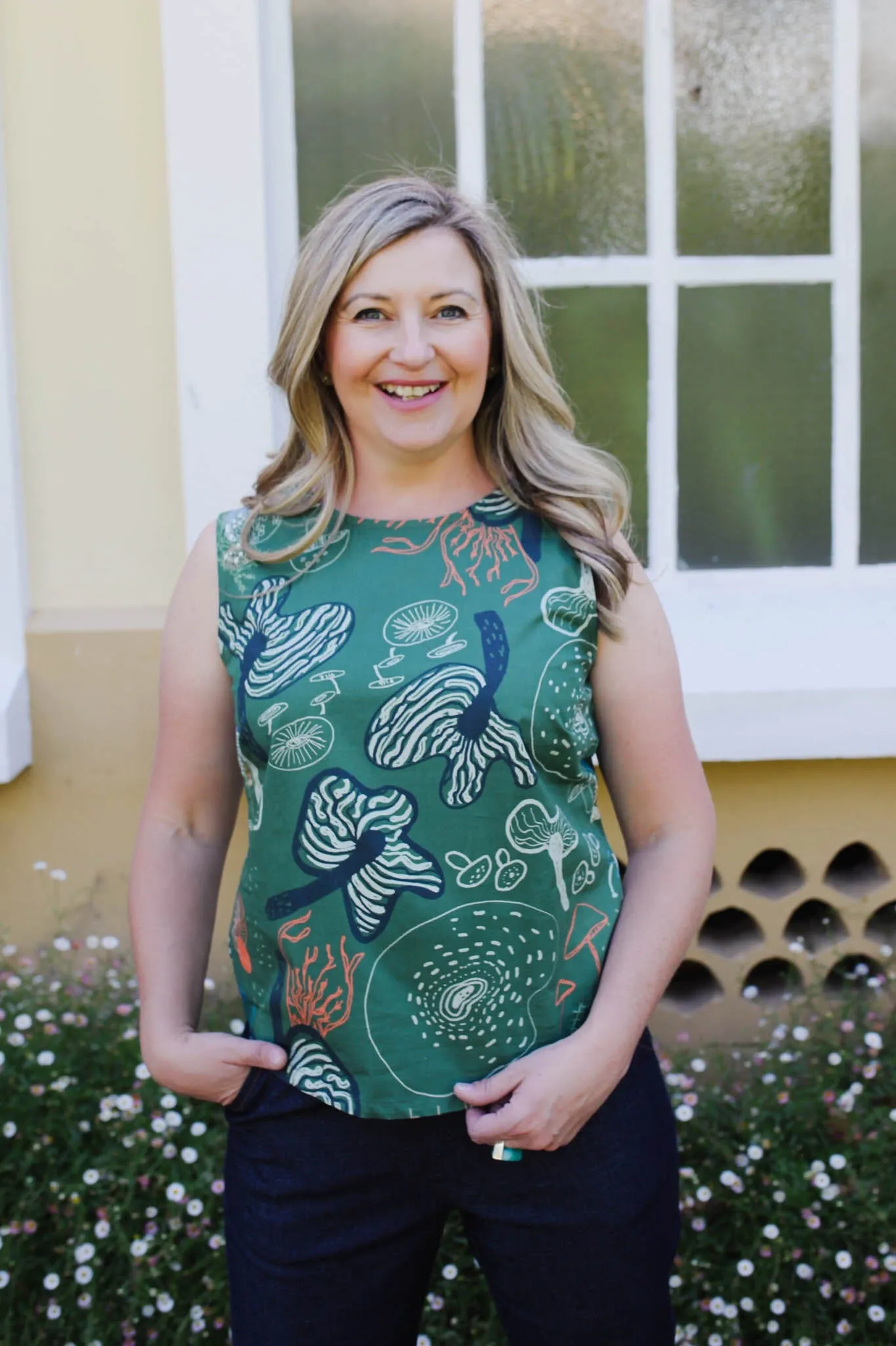 Organic Cotton Poplin Tank - Tassie Fungi