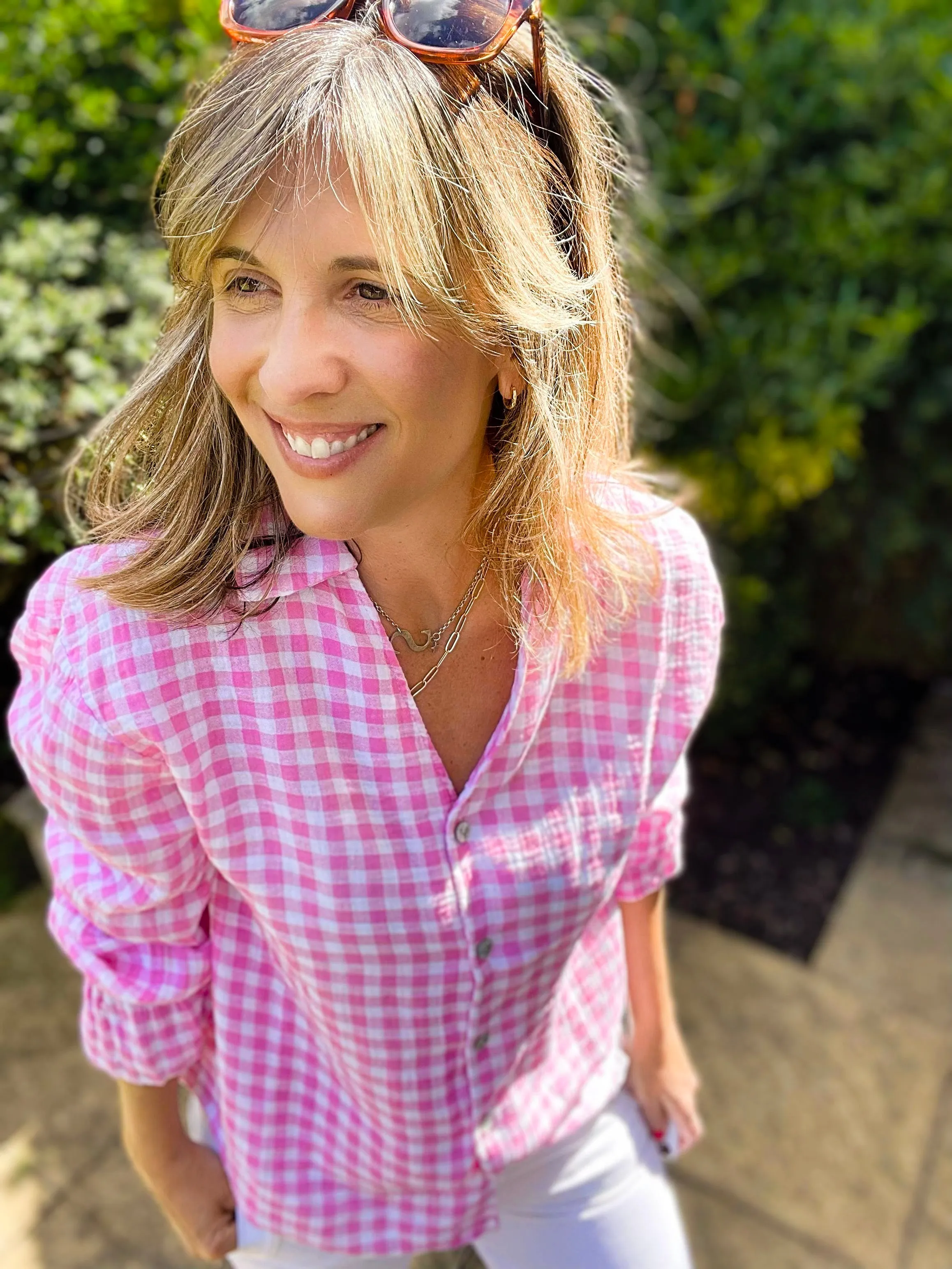 Pink Gingham Shirt