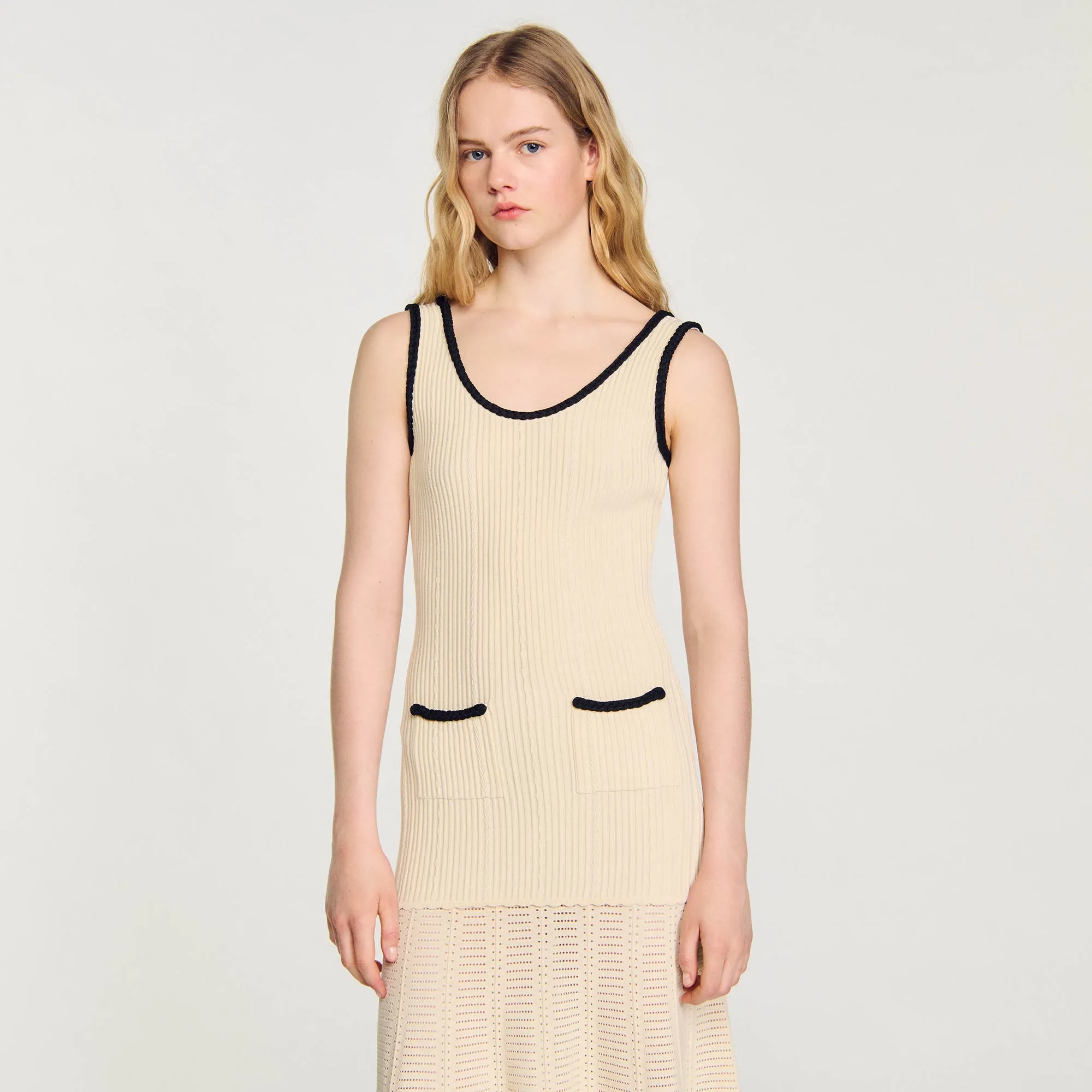 Pointelle Knit Dress