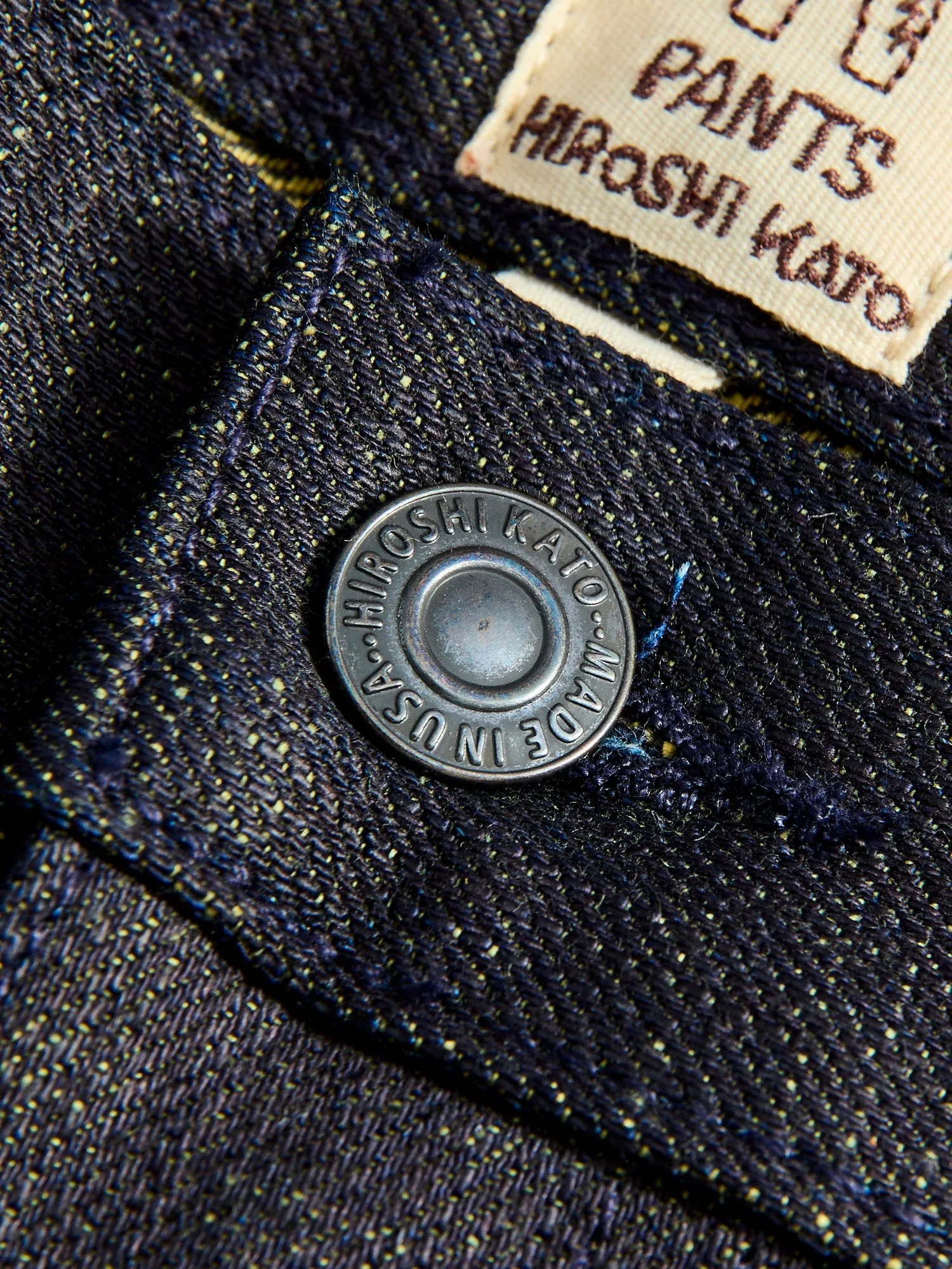 "Etched" 13oz Green Weft Stretch Selvedge Denim - Pen Slim